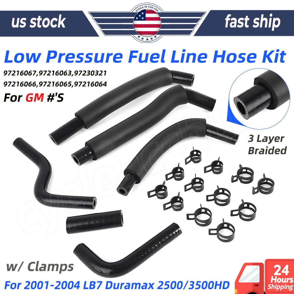 For Deluxe LB7 Duramax Low Pressure Fuel Line Hose Kit 2001-04 6.6L ​​97216067​