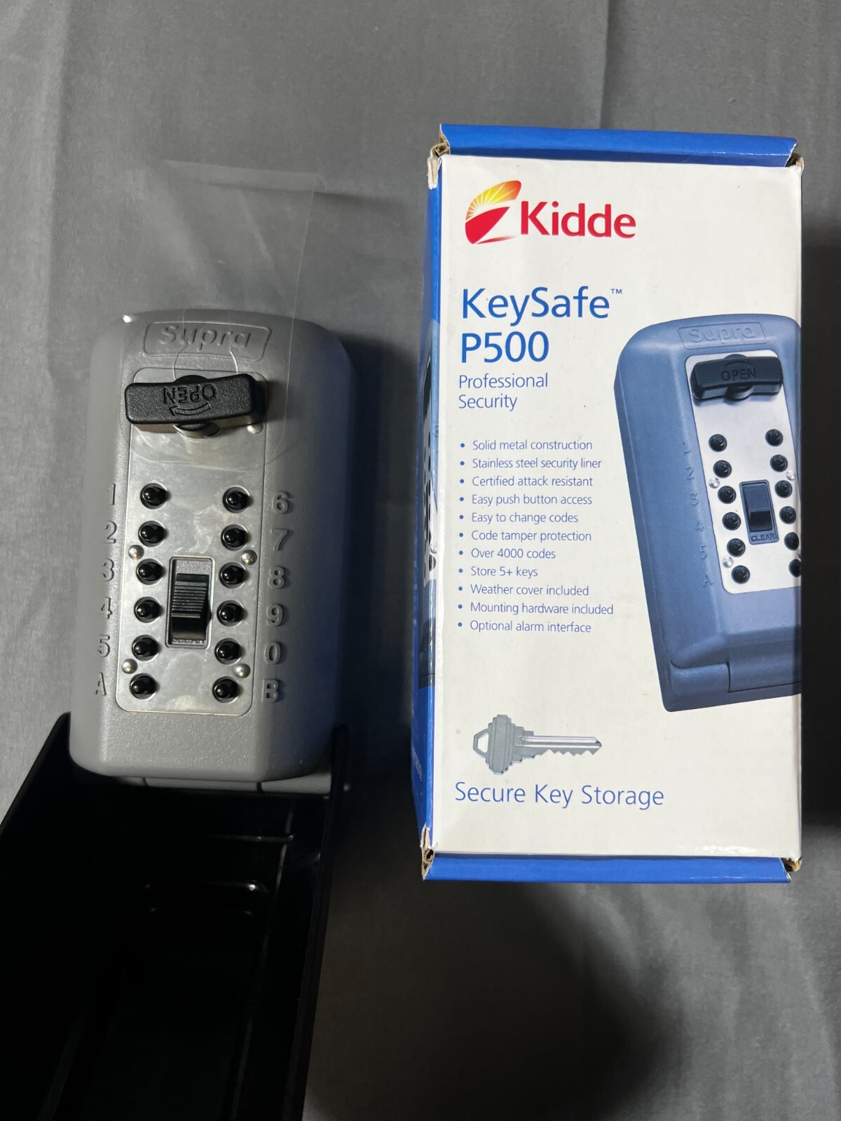Kidde KeySafe P500 Push-Button Lockbox – Heavy-Duty, Secure Key Storage