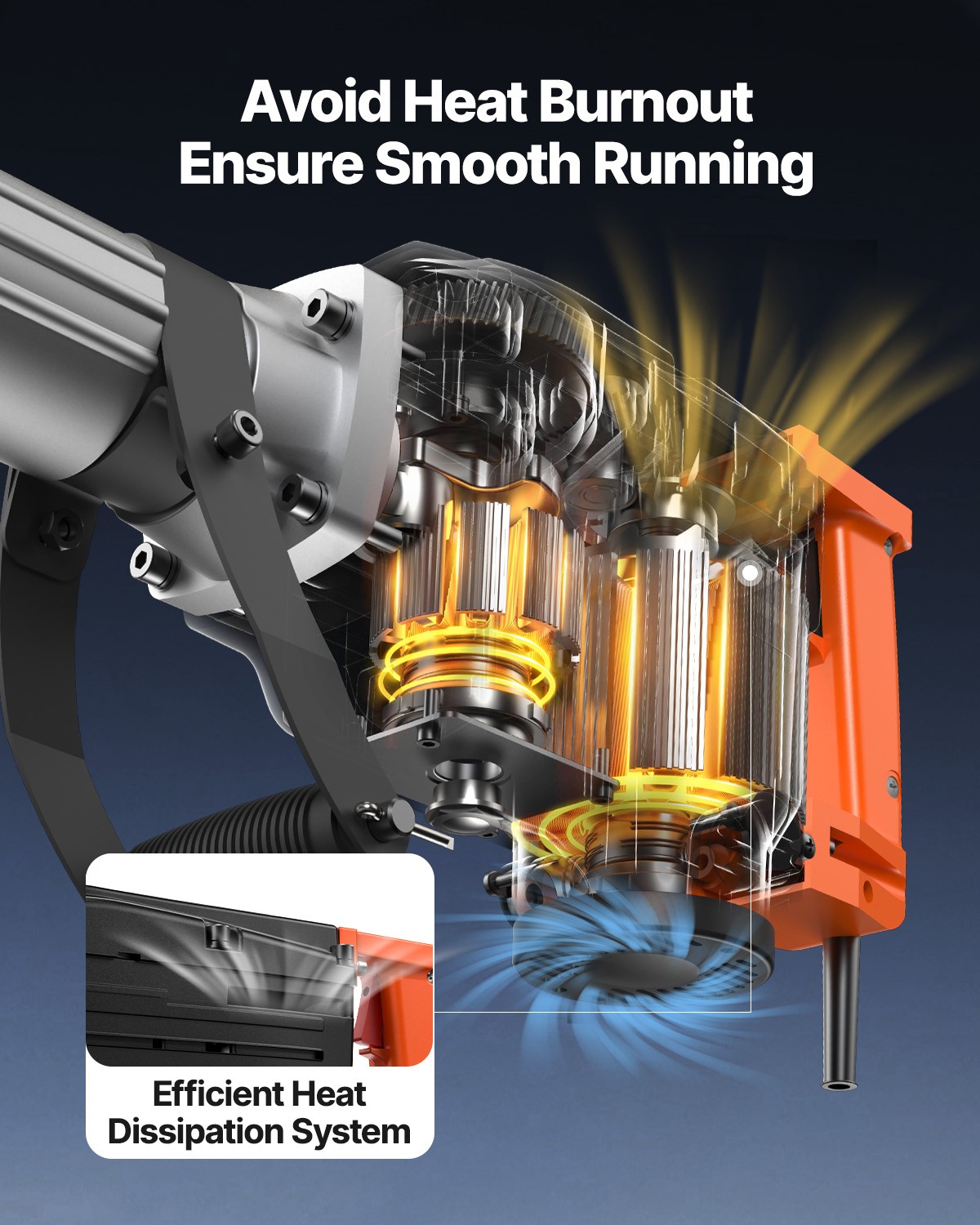 VEVOR 2200W Demolition Jack Hammer Electric Concrete Breaker