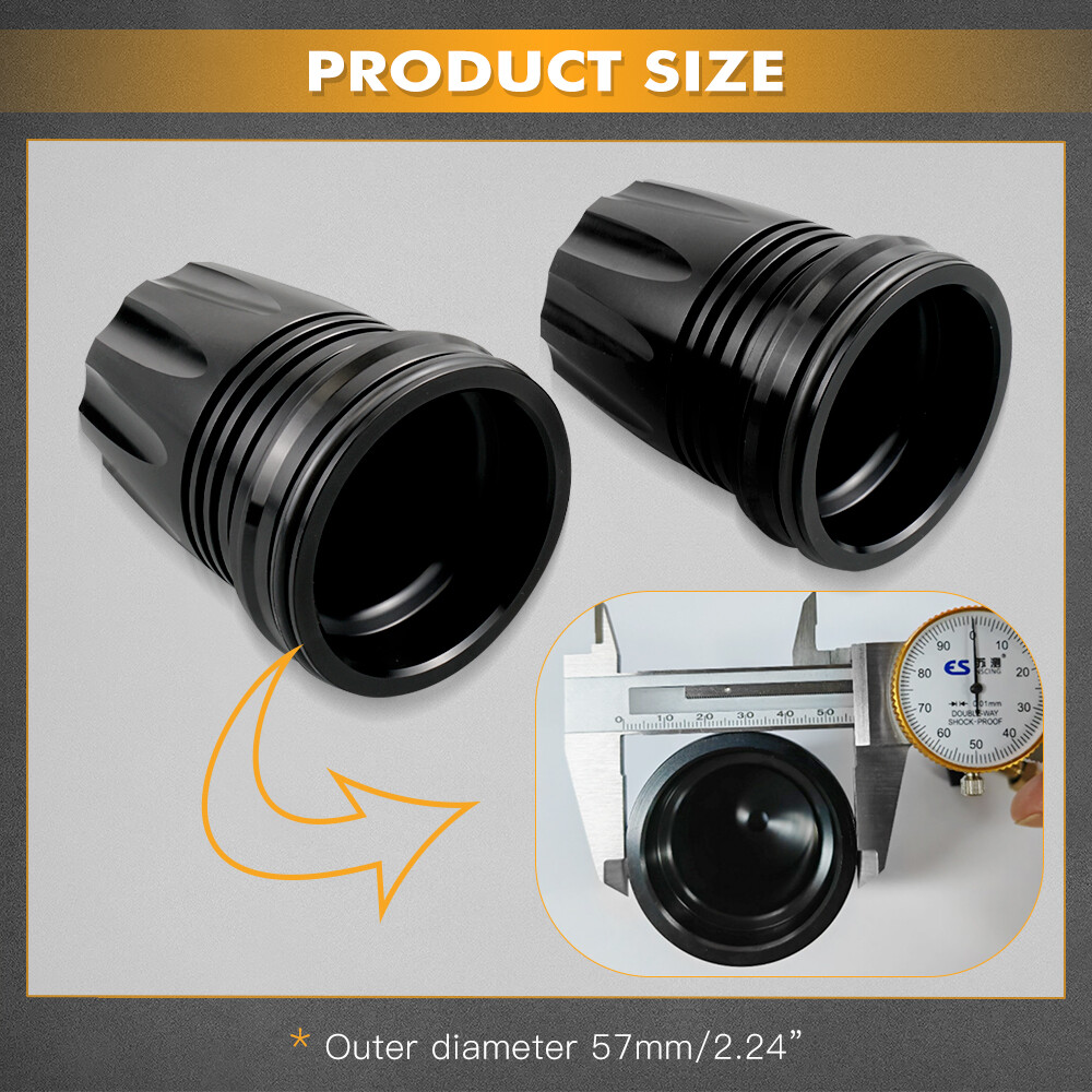 2pcs For 2.5" FOX Rear Shock Nitrogen Reservoir End Cap Lid for Polaris Yamaha