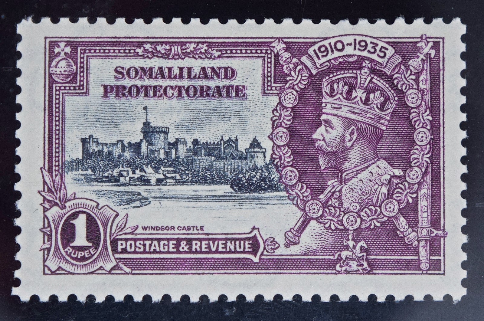 SOMALILAND SG89k 1935 KGV 1R Slate & Purple, Kite & Vert. Log, Mint UMM Cat £250