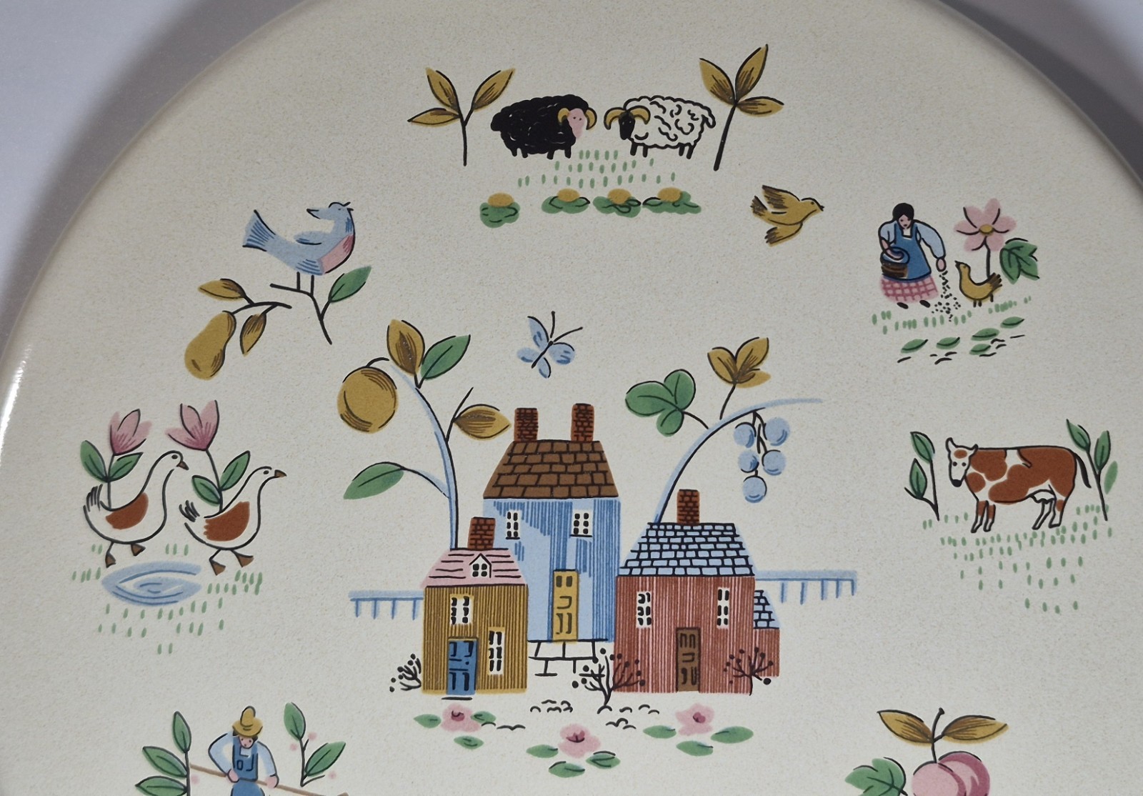 Reston Lloyd Vintage Heartland FolkArt Homestead Farm Burner Cover 8" Small NEW