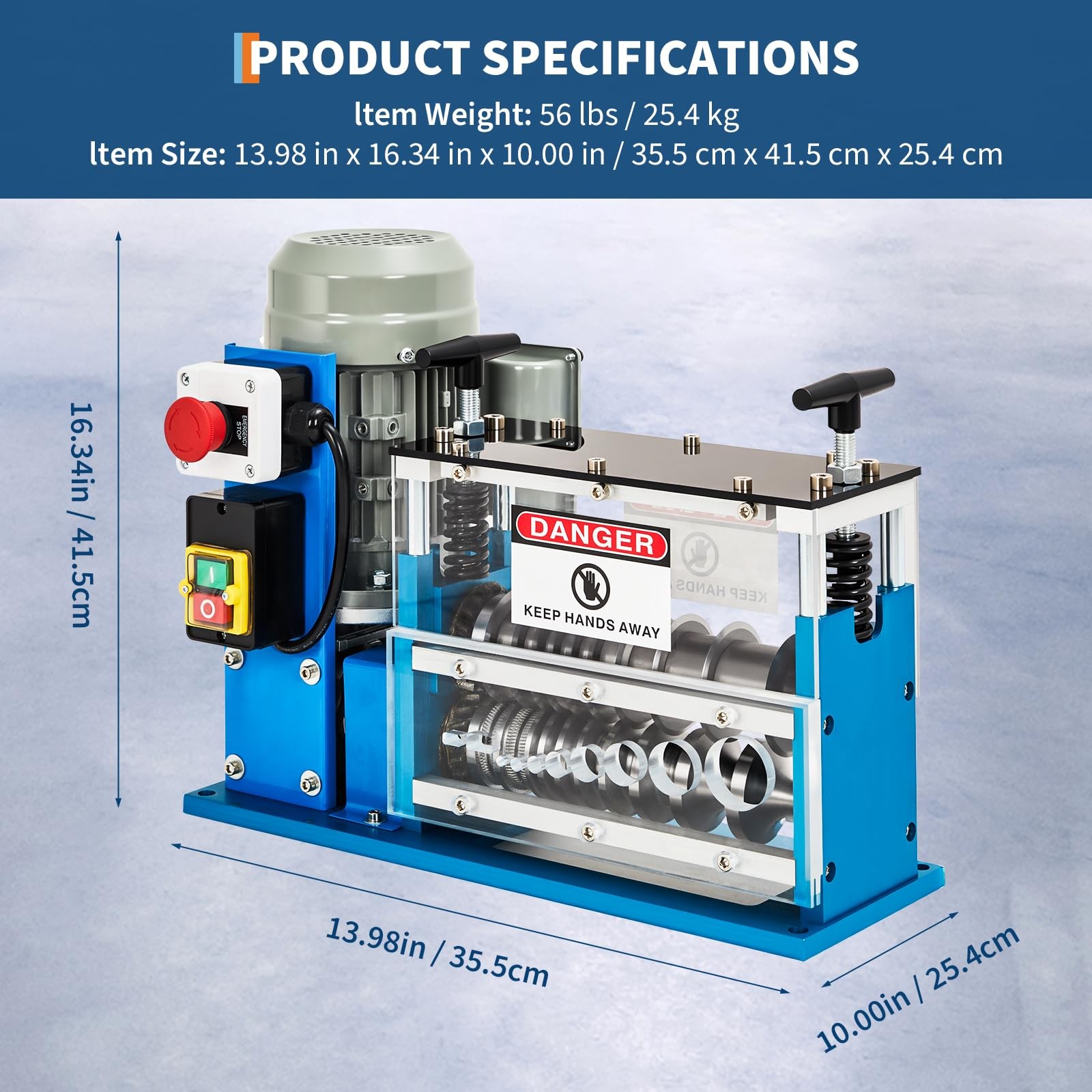 370W Electric Wire Stripping Machine ,Portable Scrap Cable Stripper 0.06"-1.5"