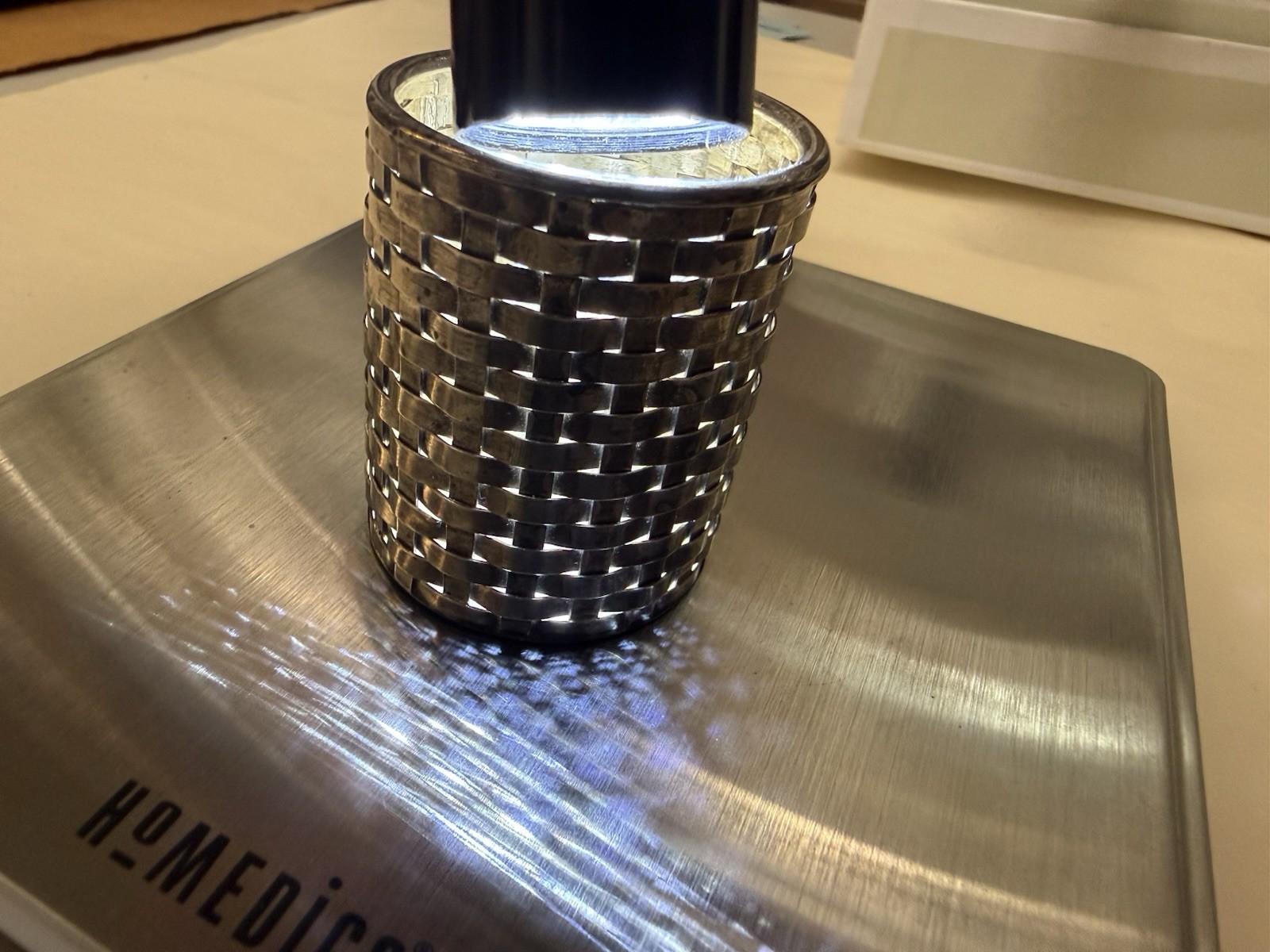 Vintage Tiffany & Co Woven Sterling Silver Toothpick or Trinket Holder 2 in 40gm