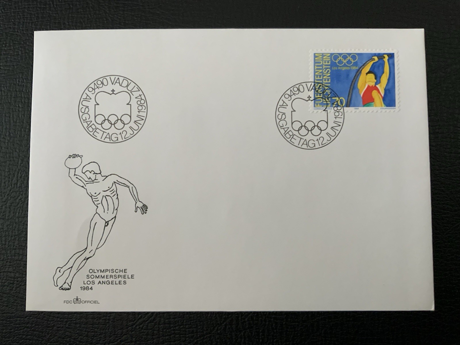 Liechtenstein 1984 #784-786 LA Olympics - 4 FDCs
