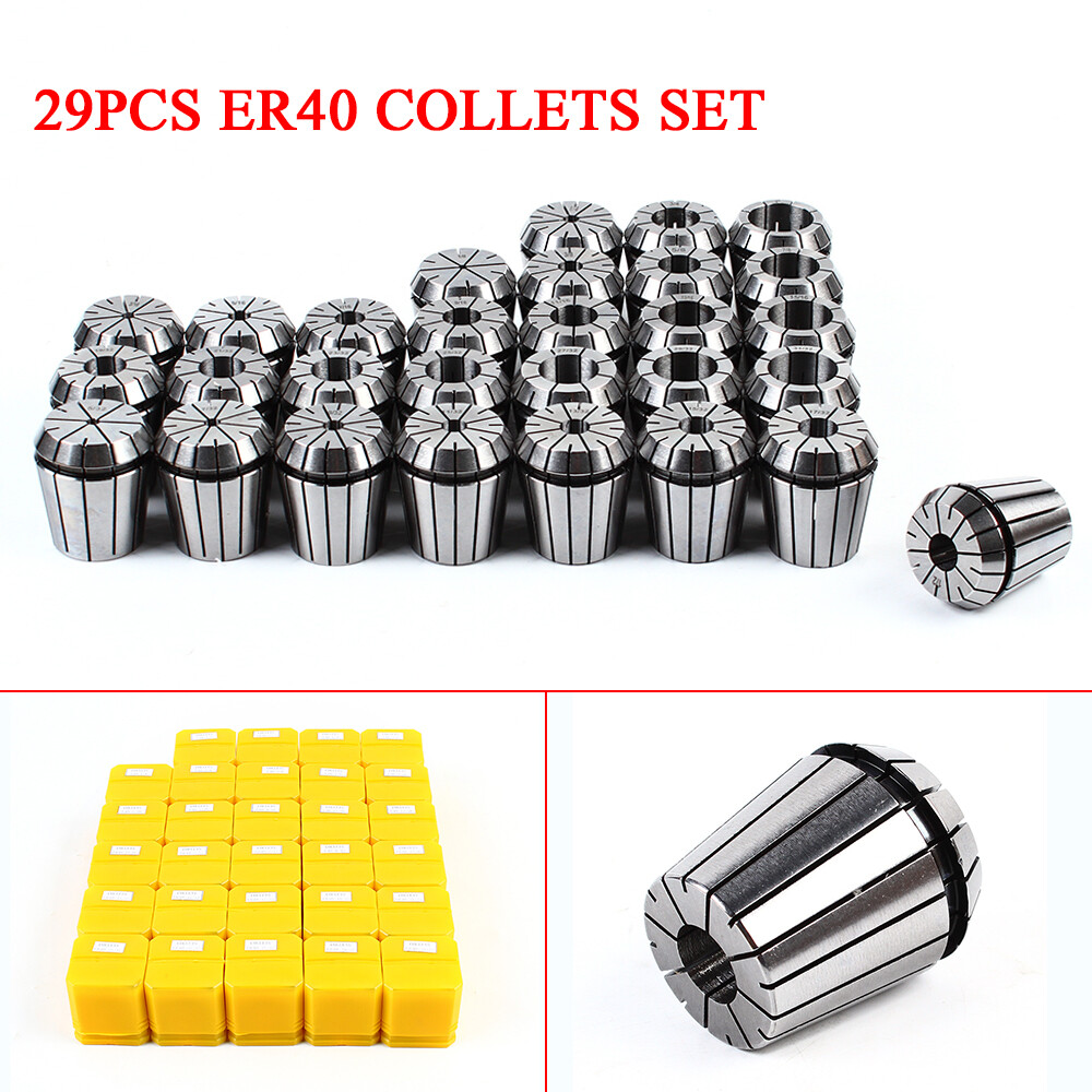 29 Pcs ER40 Precision Spring Collet Set Milling Lathe CNC Chuck Bit Holder ER40