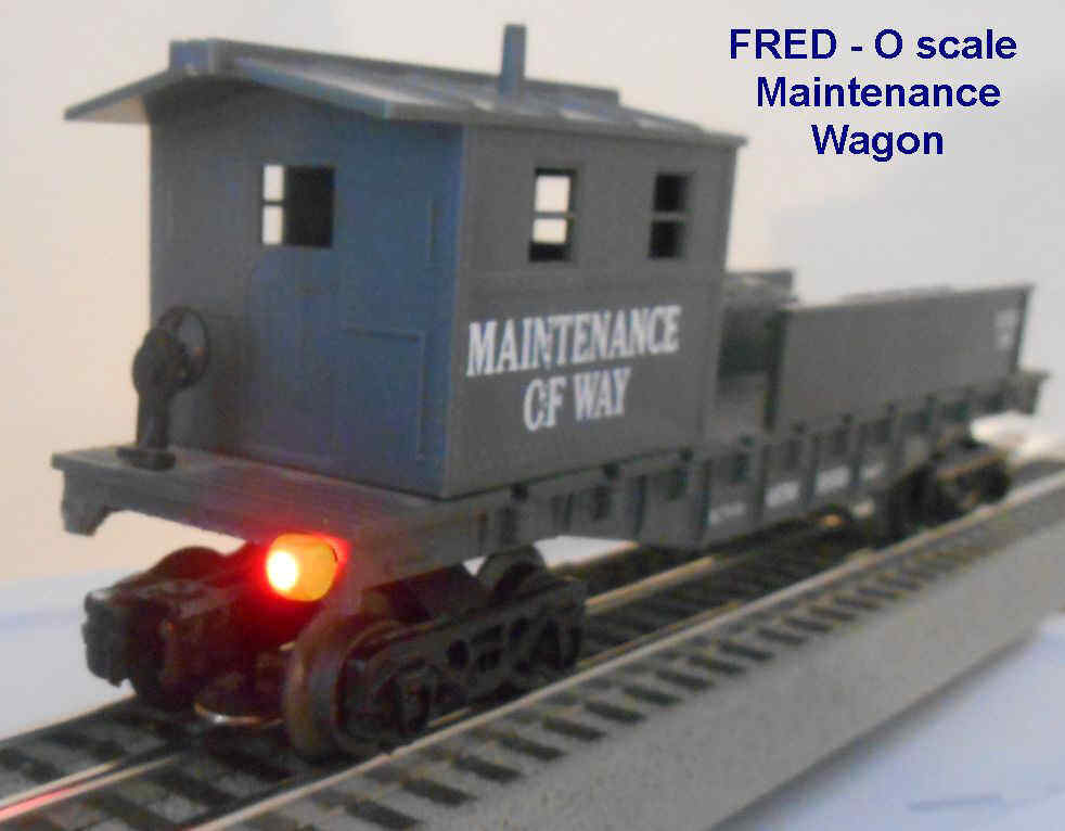 End Of Train Device for O & S Scale with Flashing Red LED Kit