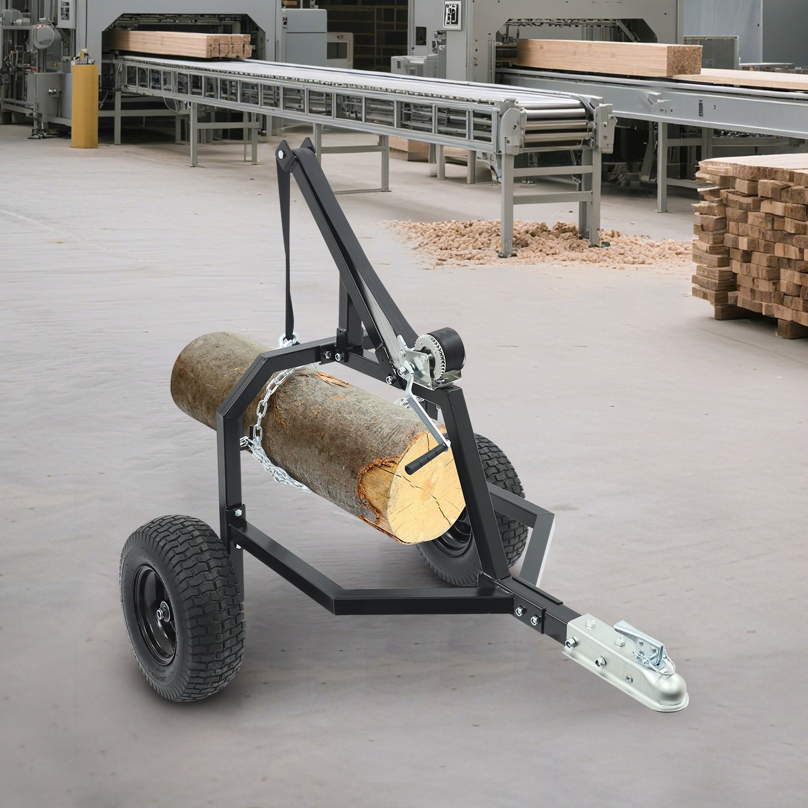 Heavy Log Skidder Logging Trailer Transporting Cart Trolley Log Skidding Cart