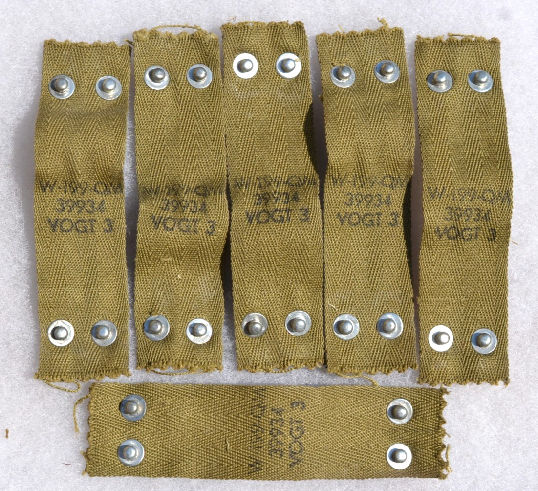 US ARMY M-1 HELMET LINER NAPE STRAP VOGT. SIZE 3  MAKER STAMP