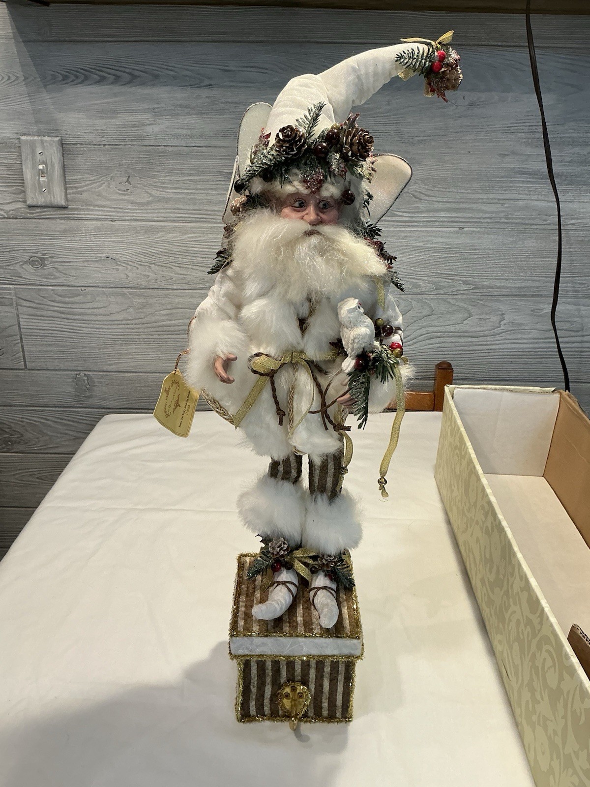 Mark Robert’s Snow Owl Fairy 22” Stocking Holder Very RARE!