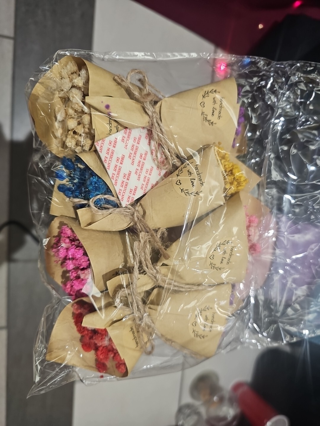 New Dried Flowers - Mini Dried Flower Bouquet Wildflower Decor, Natural Flowers