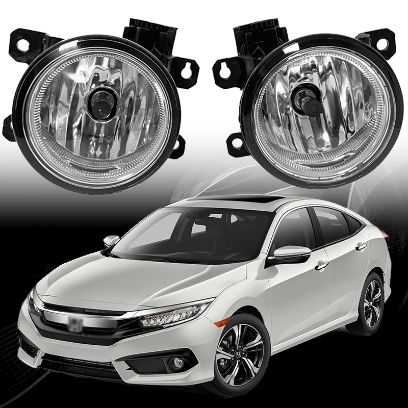 For 2016 2017 2018 Honda Pilot Front Bumper Fog Lights Driving Lamps w/Bulb Pair