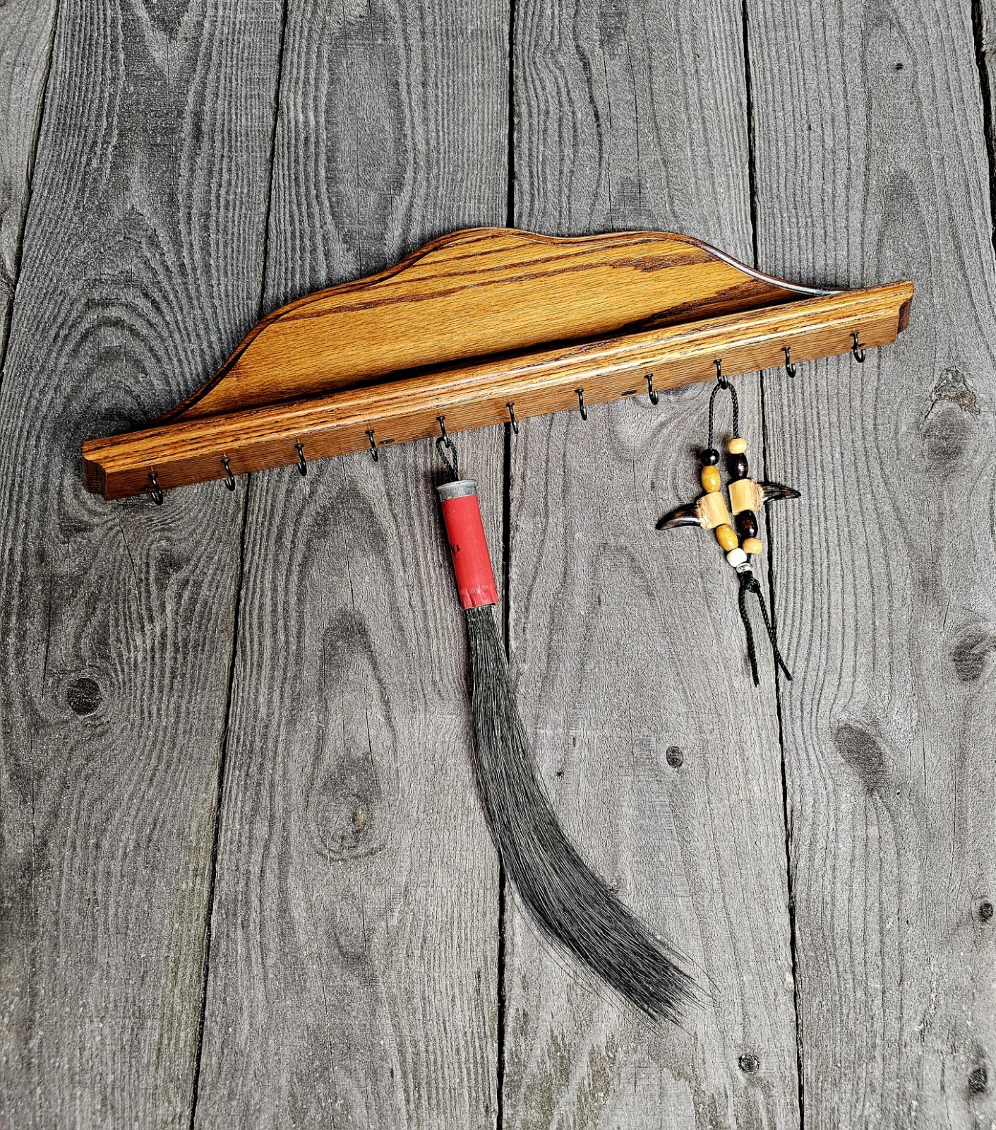 WILD TURKEY SPUR BEARD HUNTING MOUNT OAK 11 HOOK HOLDER TROPHY PLAQUE TAXIDERMY