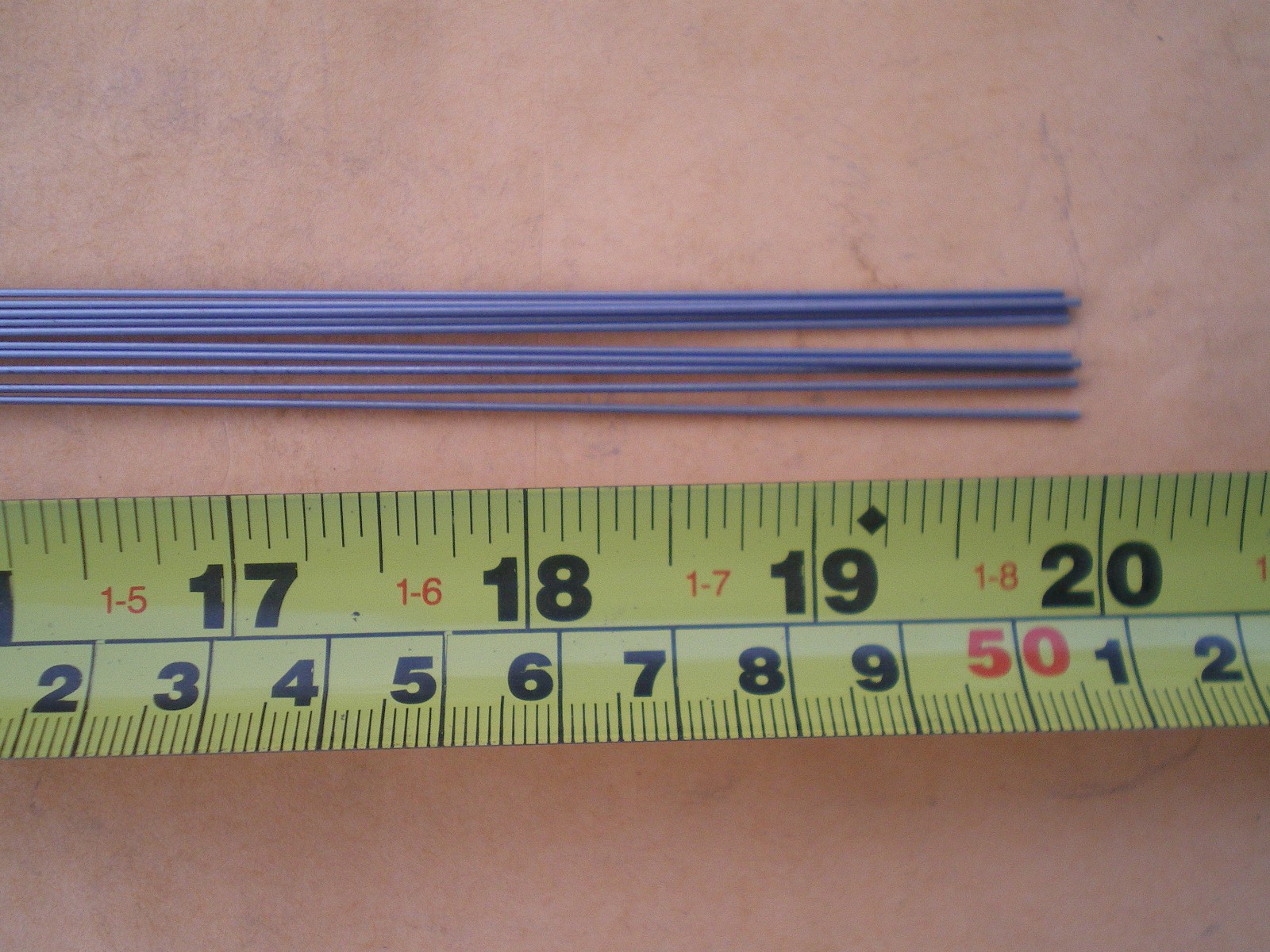 25 PCS. STAINLESS STEEL STRAIGHT LURE SHAFT WIRE FORM .045 X 20" INCHES LONG