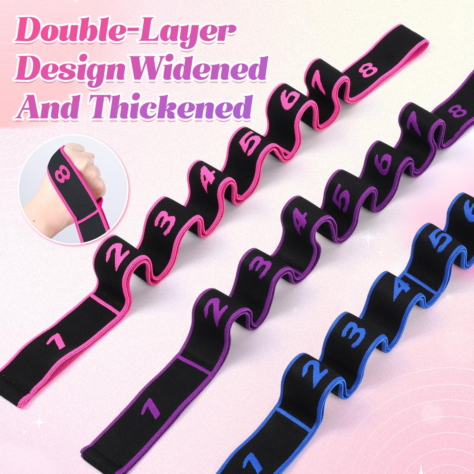 Fitness Resistance Bands with Handles, 2026 Upgrade Fitness Resistance Band f...