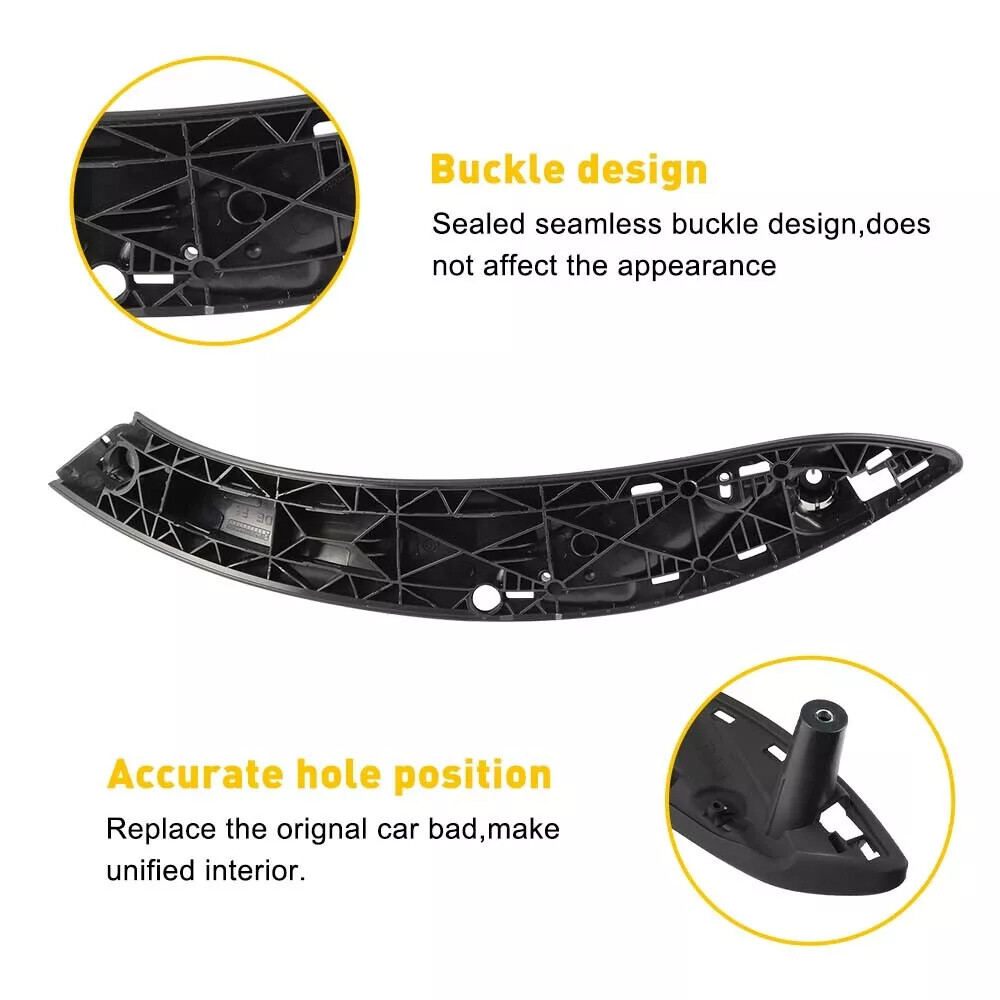 2PCS Black Interior Door Pull Handle Cover For BMW 3 4 series F30 F31 F32 F35 M3