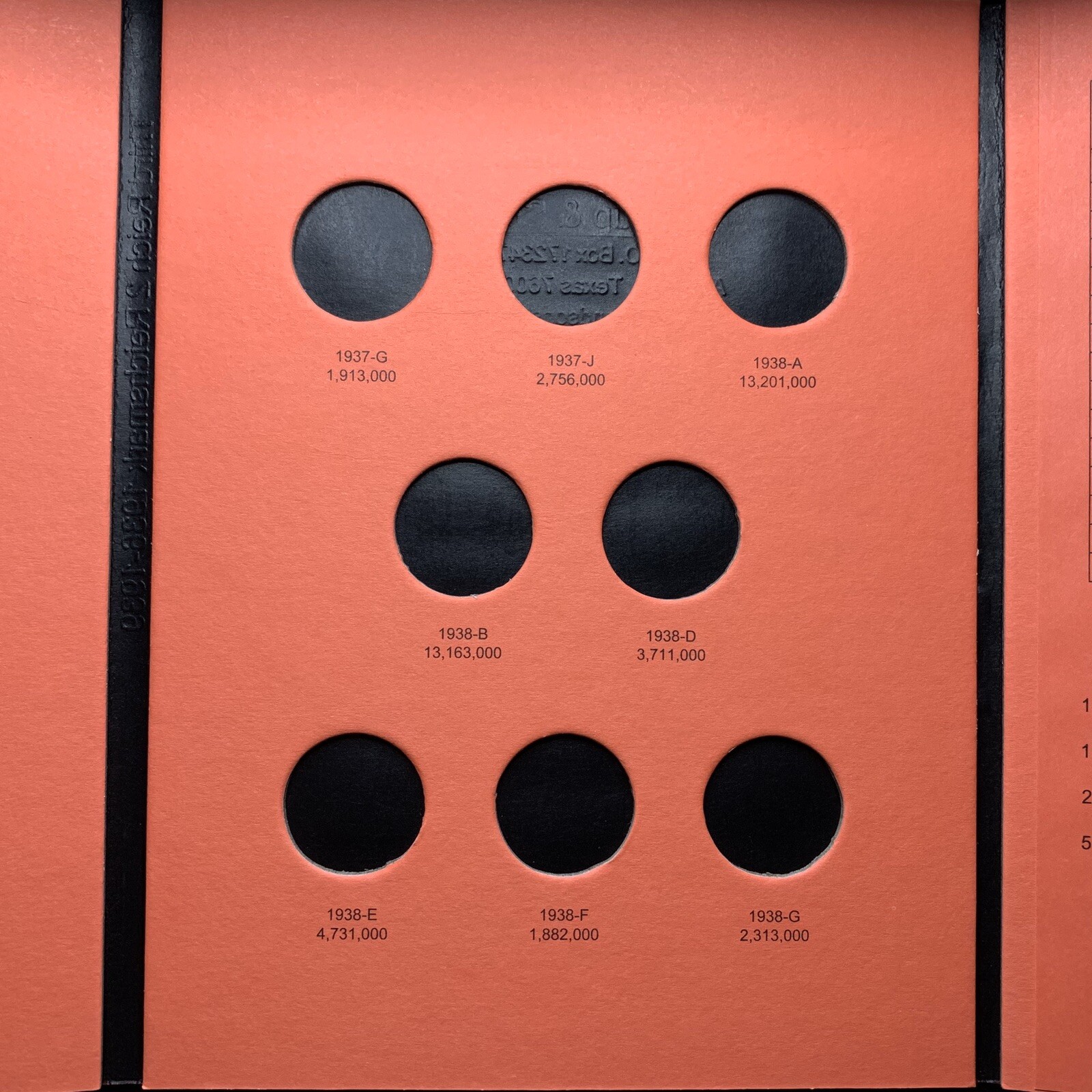 Third Reich Silver 2 Reichsmark 1936-1939 Coin Folder Flat Opening Album