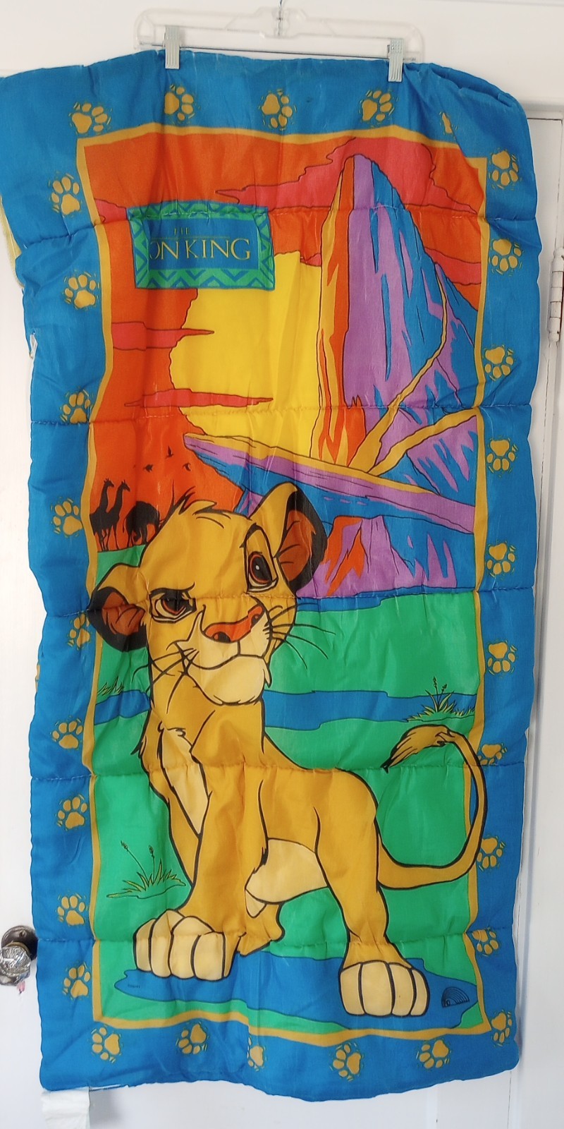 Kids Lion King Sleeping Bag 1990s Disney Sleepover Bag
