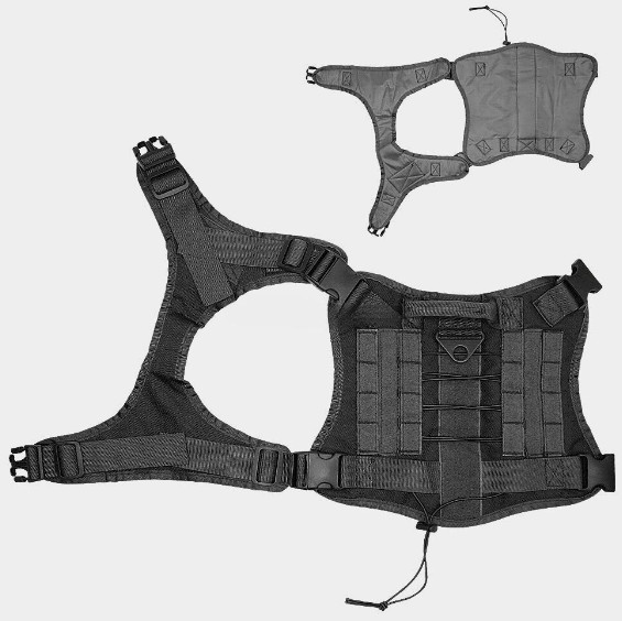 Military Tactical Dog Harness No-pull Heavy Duty MOLLE Training Service Dog Vest