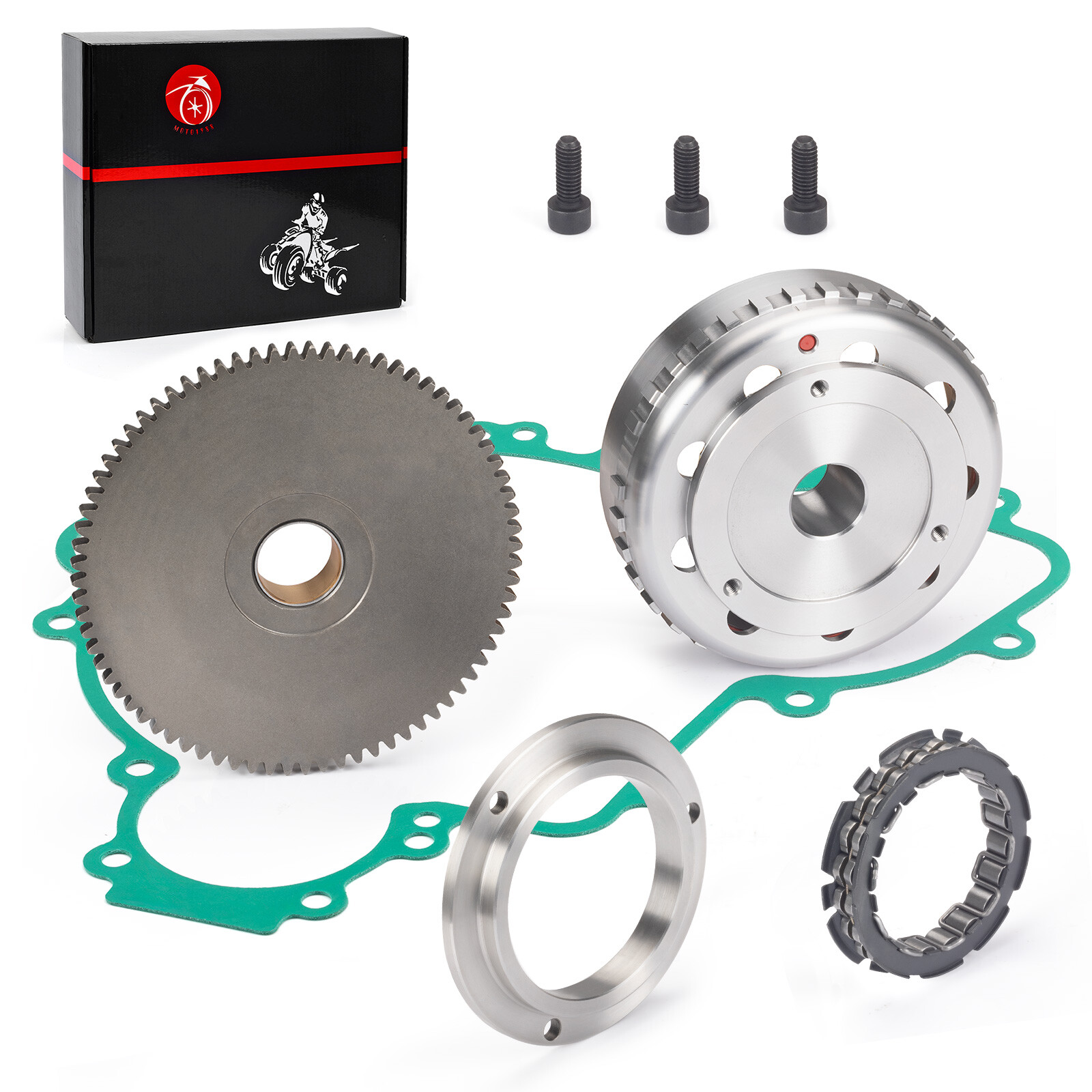 One Way Bearing Starter Clutch Idler Gear Gasket Kit For Polaris RZR 900 1000