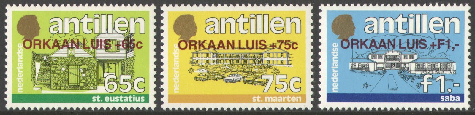 Netherlands Antilles 1995, Hurricane Luis, MNH VF