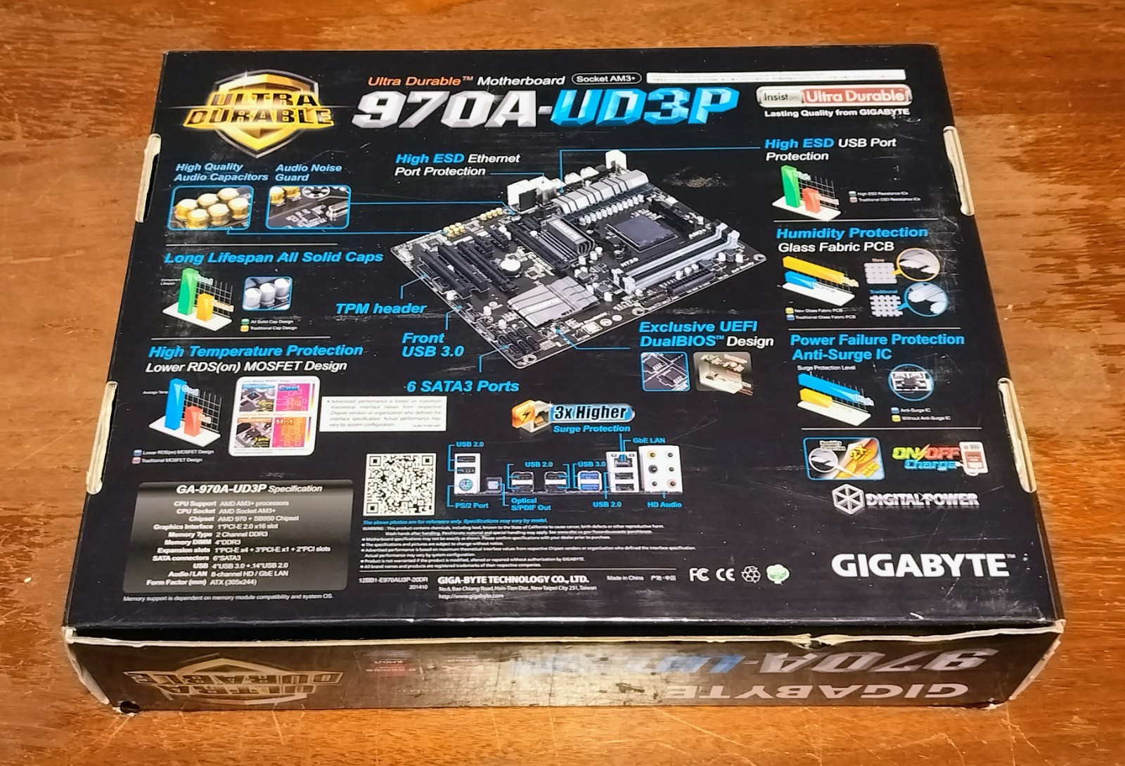 GIGABYTE GA-970A-UD3P MOTHERBOARD COMBO AMD FX CPU 16GB RIPJAWS RAM WORKS GREAT!