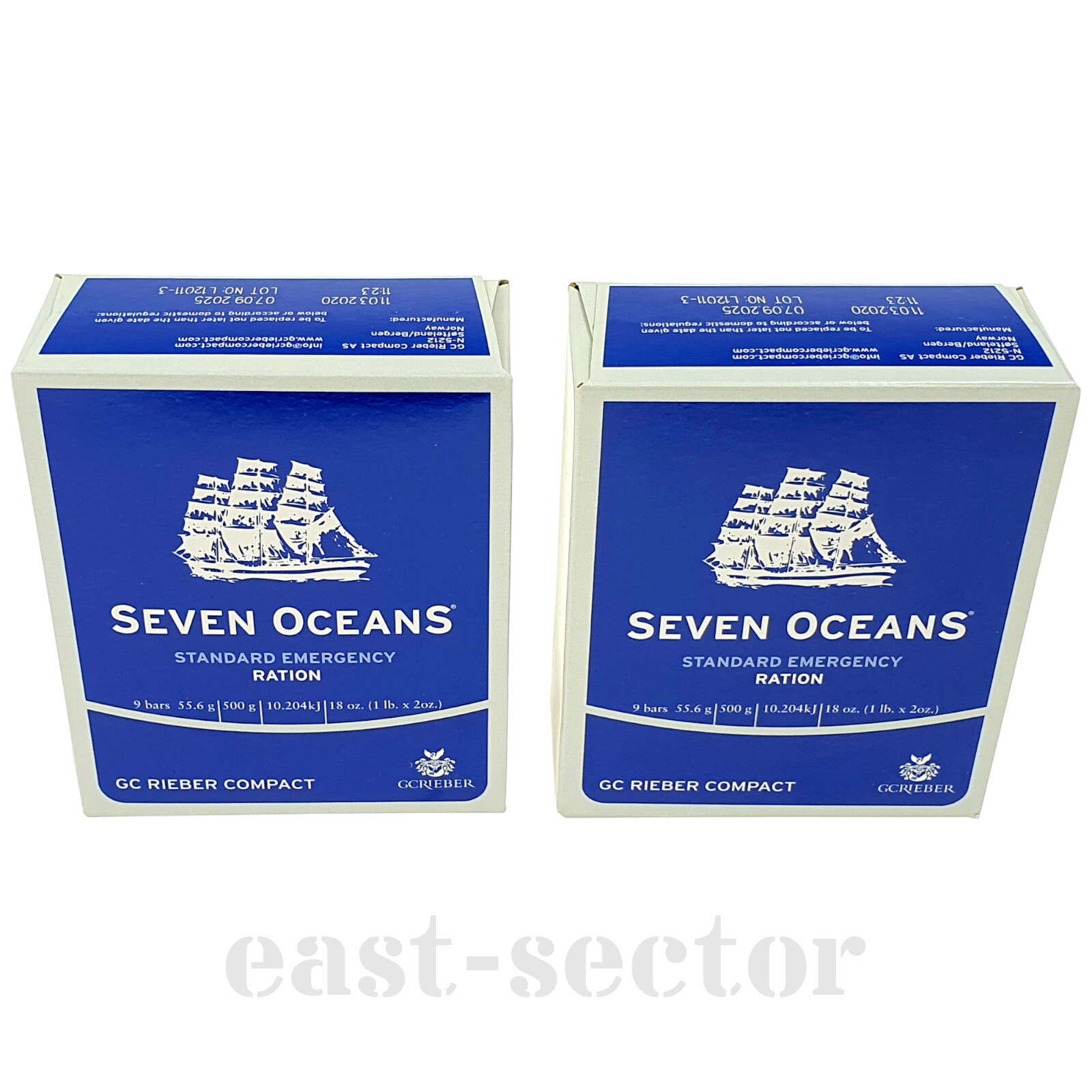 x2 Box SEVEN OCEANS Emergency Food Ration Meal Survival Biscuits MRE 500g HALAL