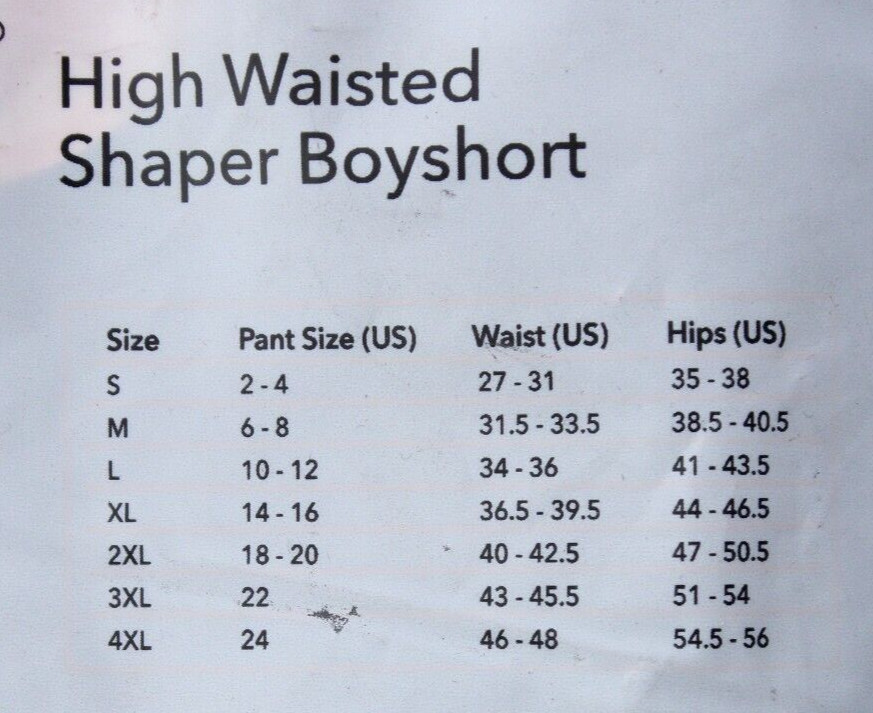 NIP / SHAPEMINT Essentials Women's HIGH WAISTED SHAPER BOYSHORTS Panties - 3XL
