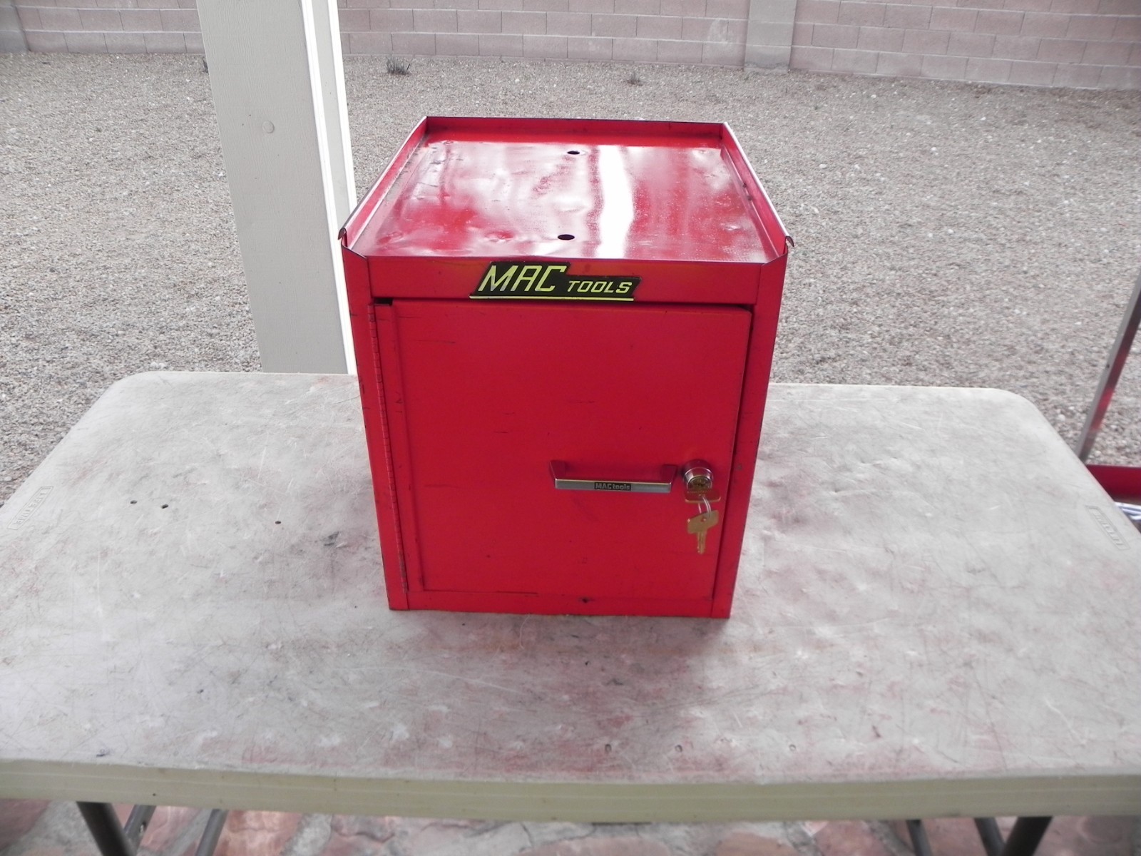 Vintage Mac Tools MB302 H3 6 Drawer Mini Side Cabinet Red USA 2 Keys (NICE)