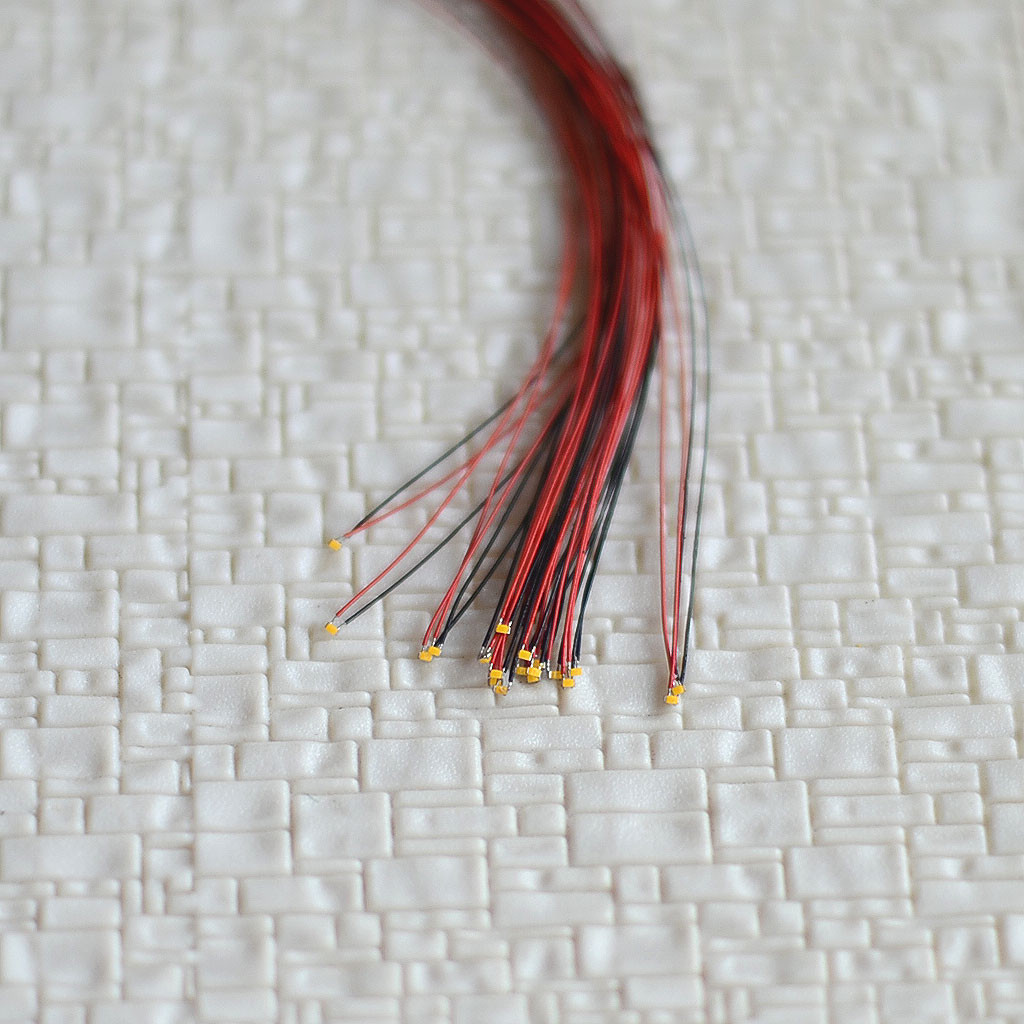 10 x pre wired warm white #0402 nano SMD LEDs lighting pre-solder​ed micro LED