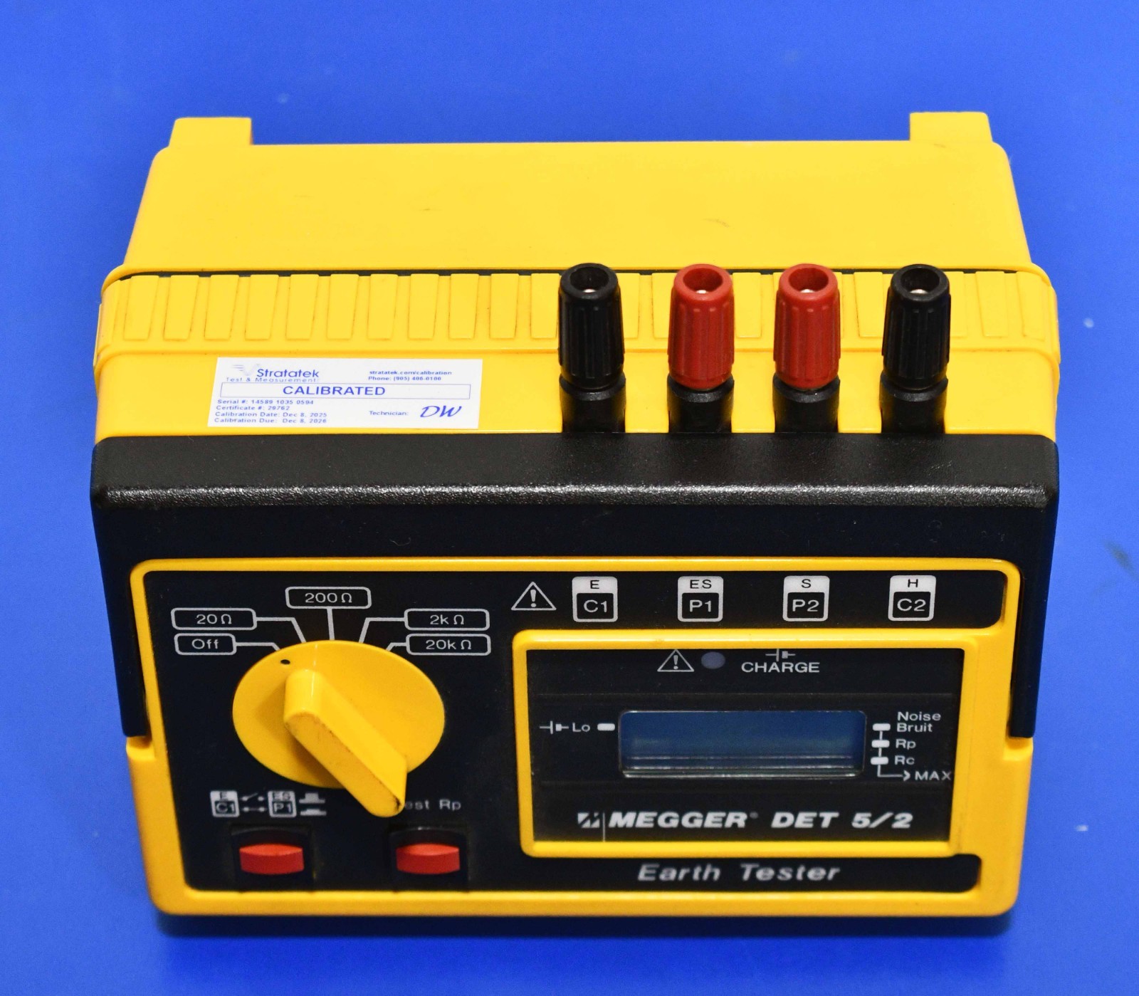 Megger DET 5/2 Earth Tester Earth Ground Resistance Meter NIST Calibrated