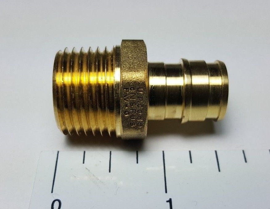 25 PCS 1/2" PEX A X 1/2" MALE NPT PEX EXPANSION ADAPTER F1960