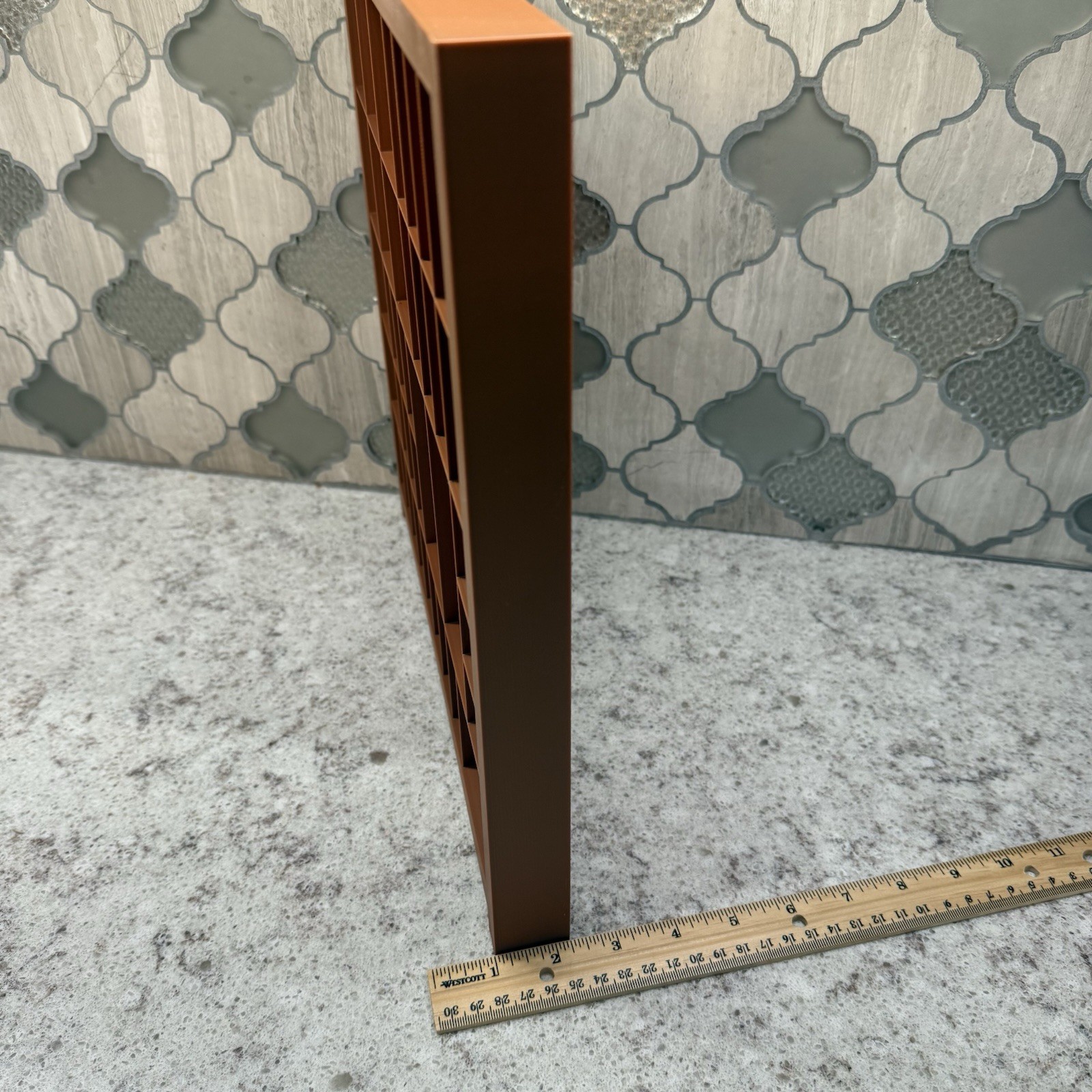 Trinket Shelf Tray Display 1:12 Brown Miniatures Dollhouse Minis 13.5”x13.5”