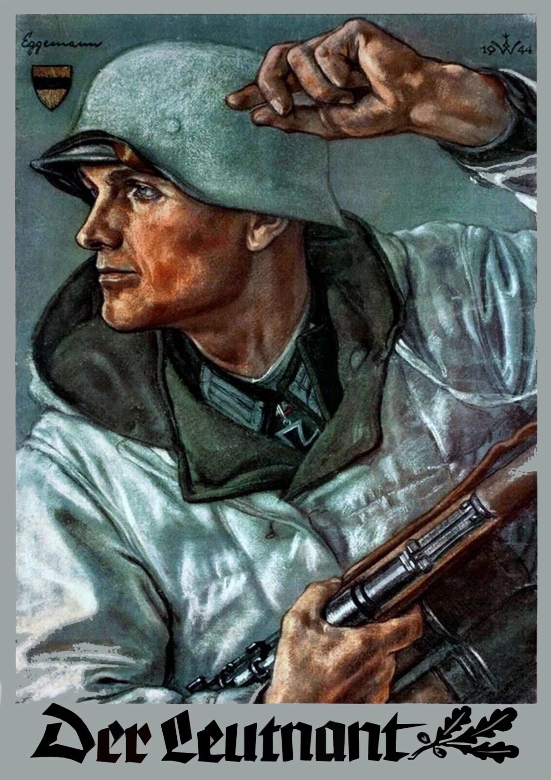 WWII WW2 German Soldier Wehrmacht Der Leutnant Print Poster