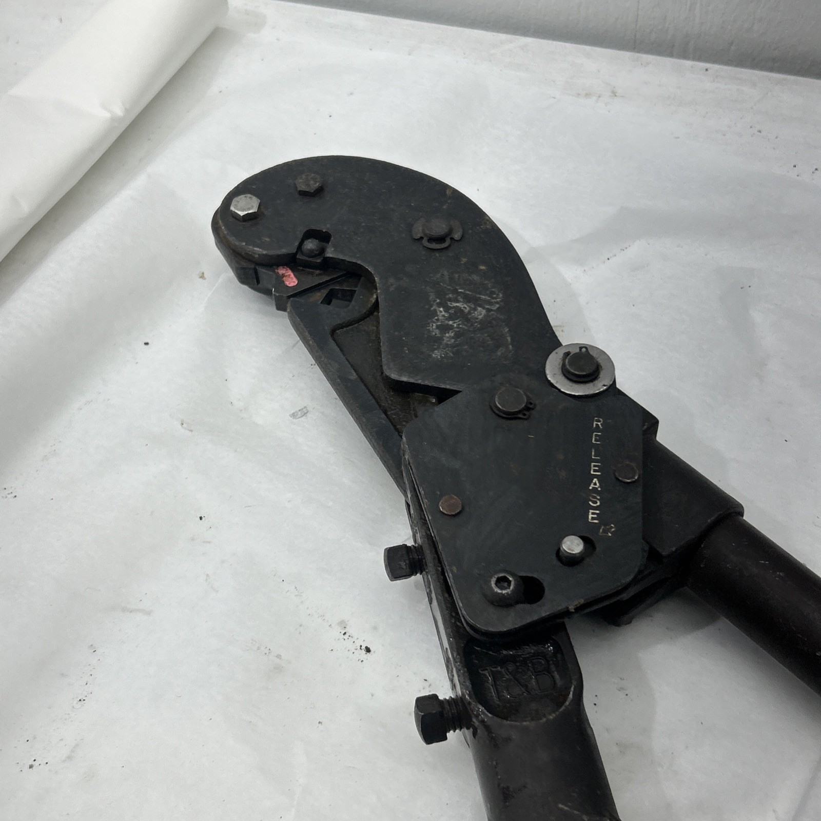 thomas and betts crimper. Ratcheting Crimper Tbm5 W/ Dies. Compression Crimper