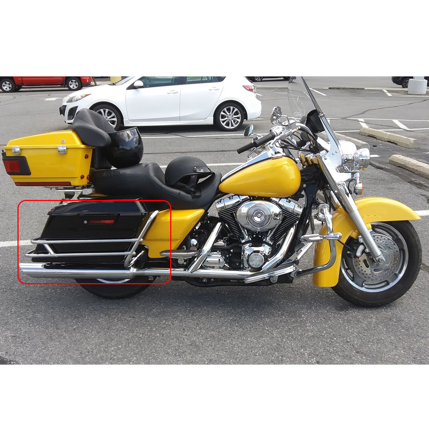 Saddle Bag Guard Rail Bracket For 97-08 Harley Davidson Road King Electra Glide