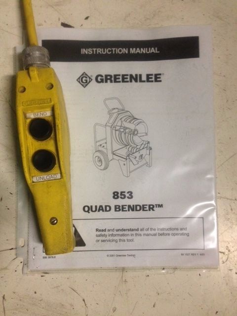 GREENLEE 853 855 GX 555 Conduit Pipe Bend to 2" EMT RIDGID IMC Quad Smart Bender