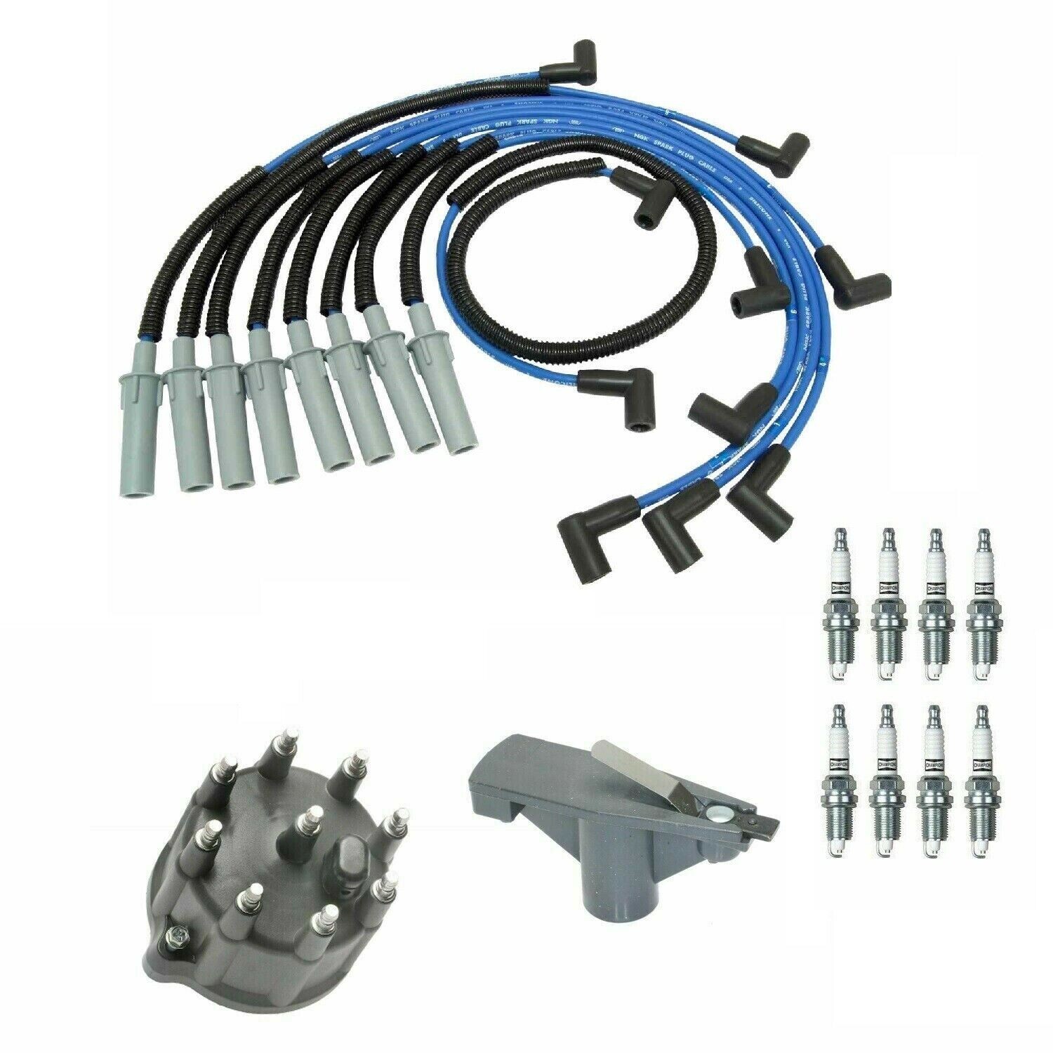 NGK Tune Up Kit Spark Plugs & Cap For Dodge Ram Dakota Durango Magnum 5.2 5.9 V8