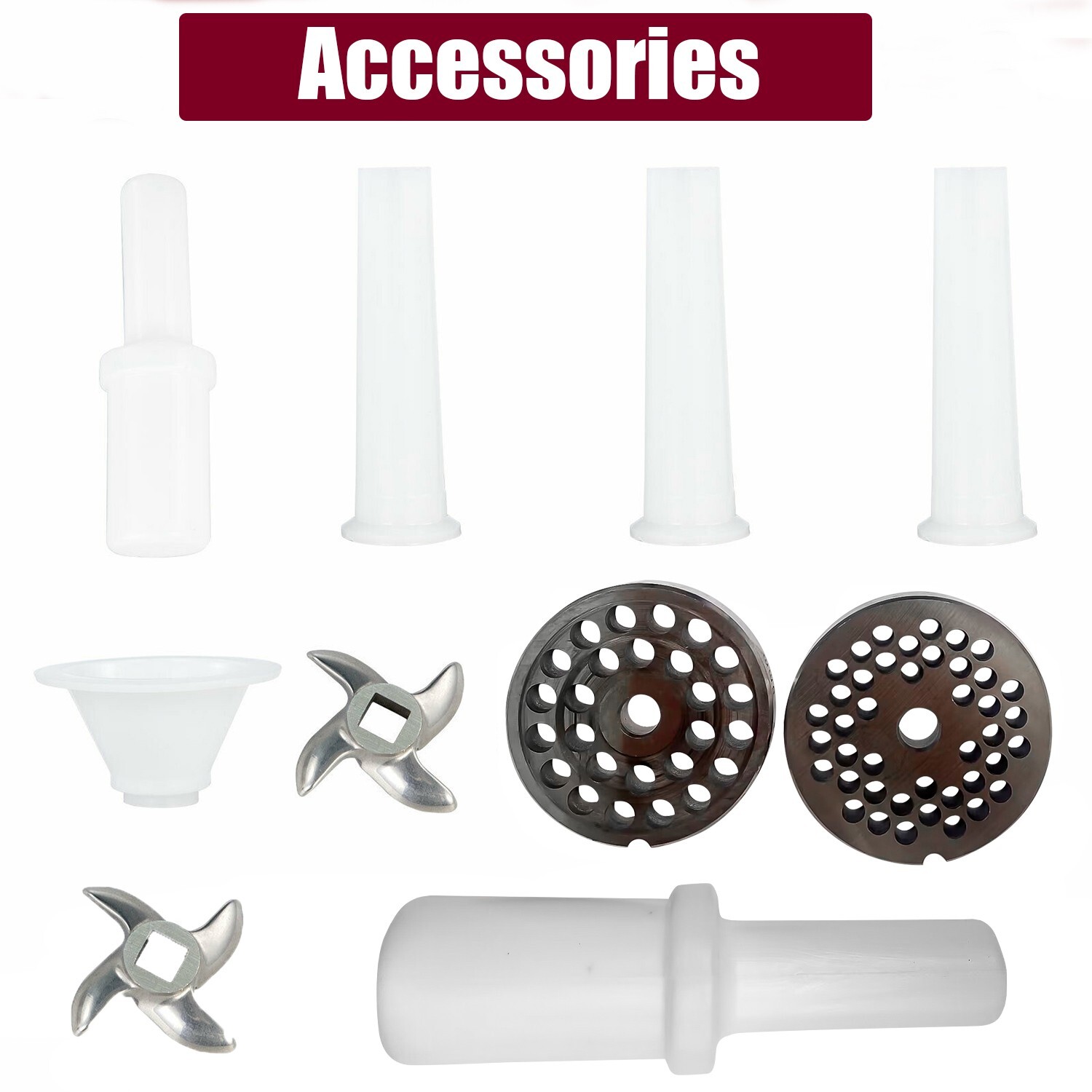 1.5HP Commercial Electric Meat Grinder 1100W Stainless Steel 550lbs/h Heavy Duty