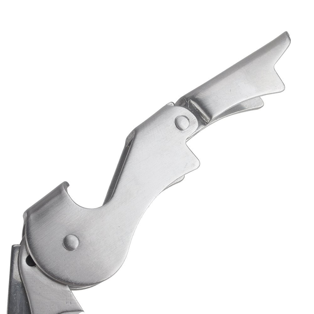 1 - 60 Stainless Corkscrew Doubled Hinged Waiters Wine Bottle Opener Foil Cutter