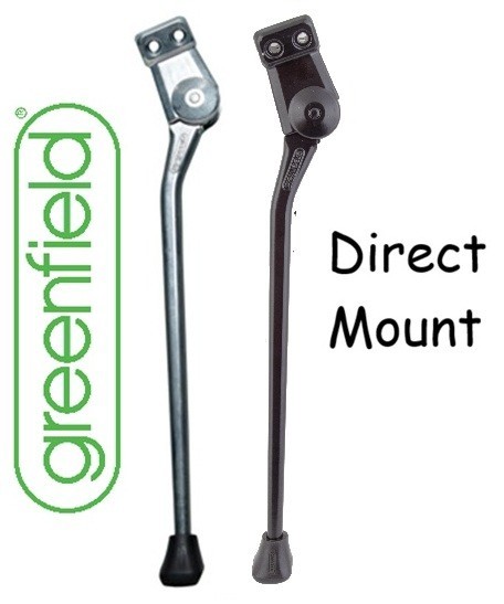 KICKSTAND GREENFIELD Rear DIRECT MOUNT 18mm ALY 330mm Bolts included Silver or B
