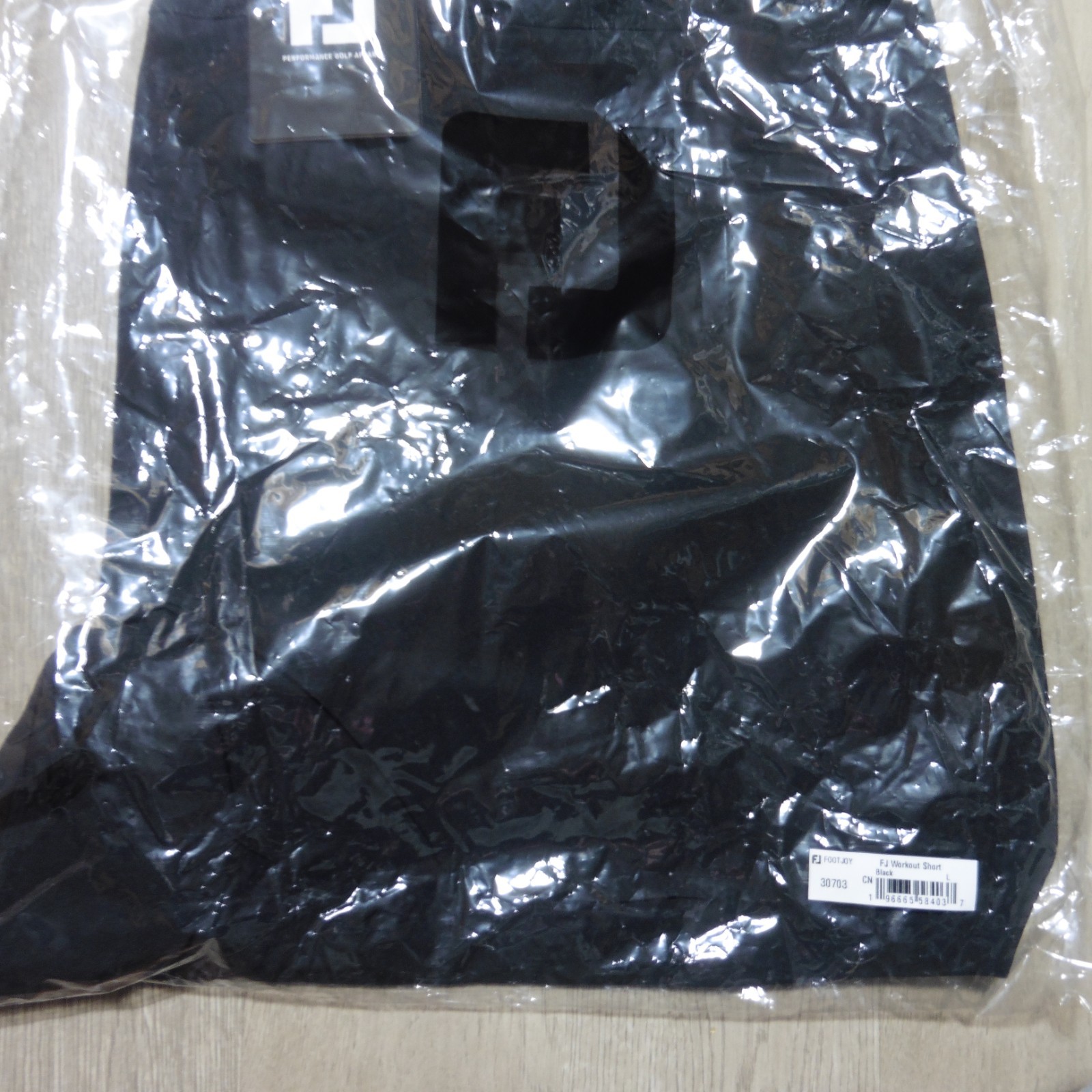 FOOTJOY Mens M L XL 2XL SHORTS BLACK GOLF WORKOUT TRAINING 8" POLYESTER SPANDEX