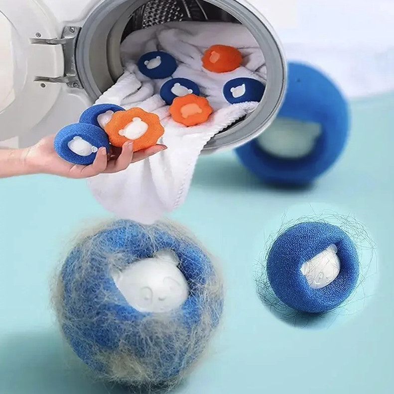 5pcs Pet Hair Remover Laundry Balls Reusable Lint Catcher Filter - NEW