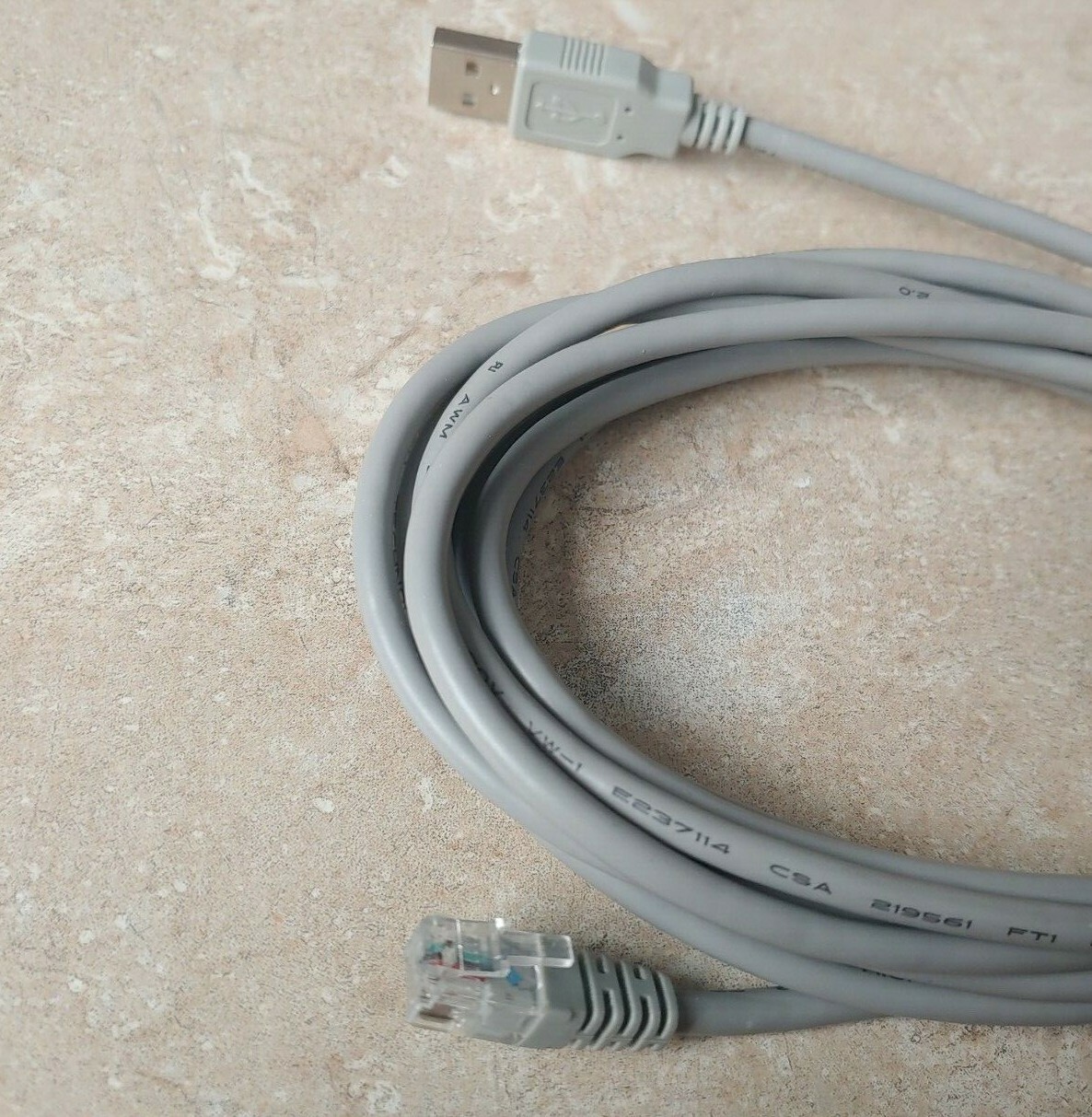 Logic Contols KB17CABLE-USB Kitchen Controller Bump Cable USB to RJ11 RJ12 6-pin