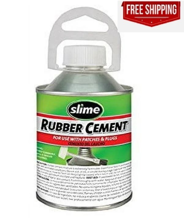 Rubber Cement Tire Repair Glue Brush Applicator Use With Plug_ 8 Oz
