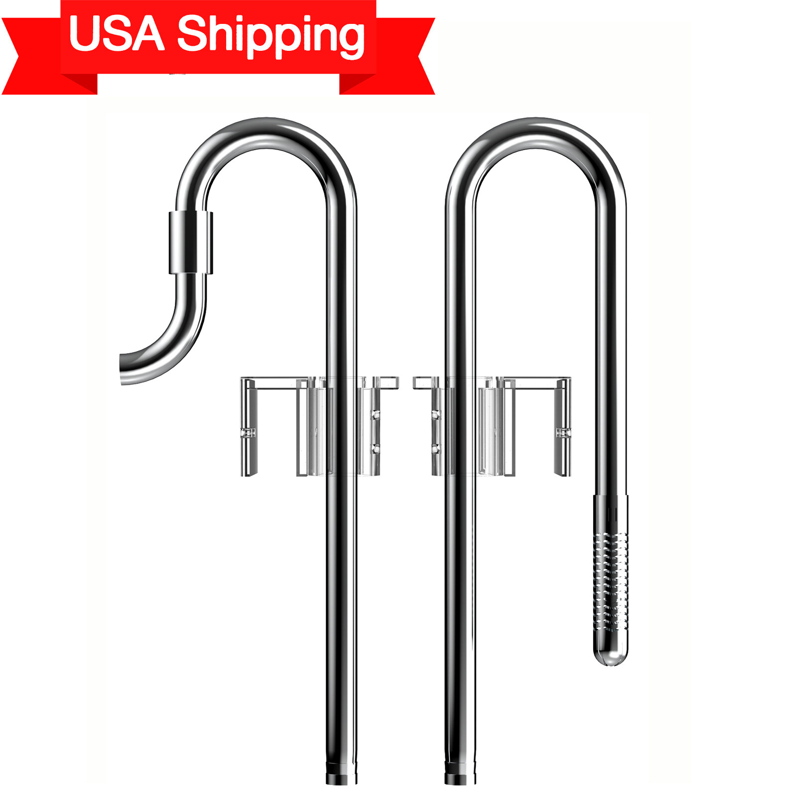 USA Shipping Stainless Steel Filter Pipe Inflow And Outflow for Aquarium Tank