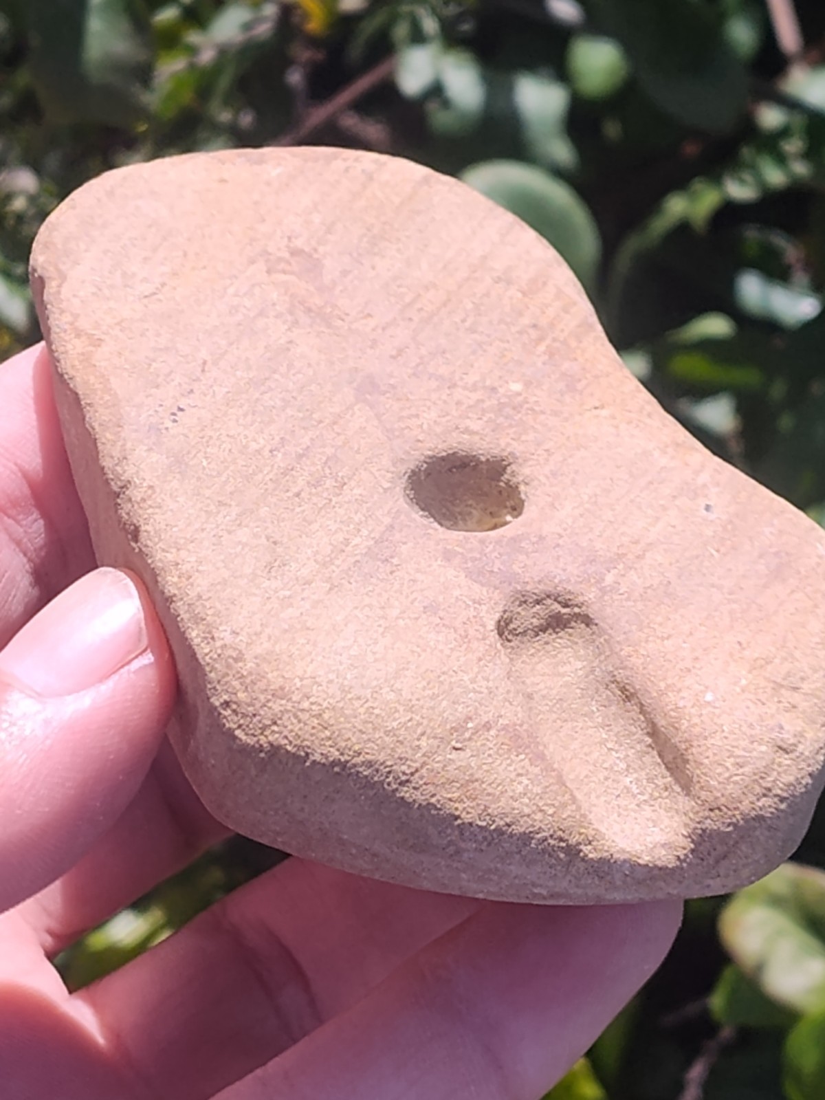 Indian Artifacts Gorget Pendant Drilled Banded Slate