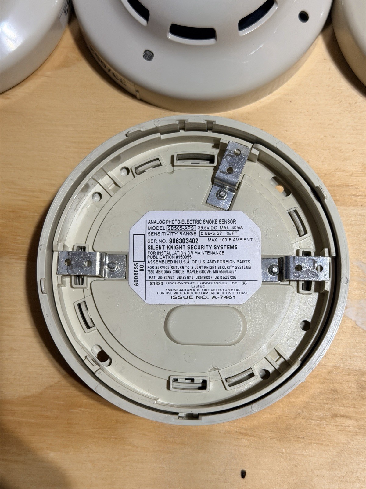 (1) Silent Knight SD505-APS Smoke Detector Head TESTED WORKING