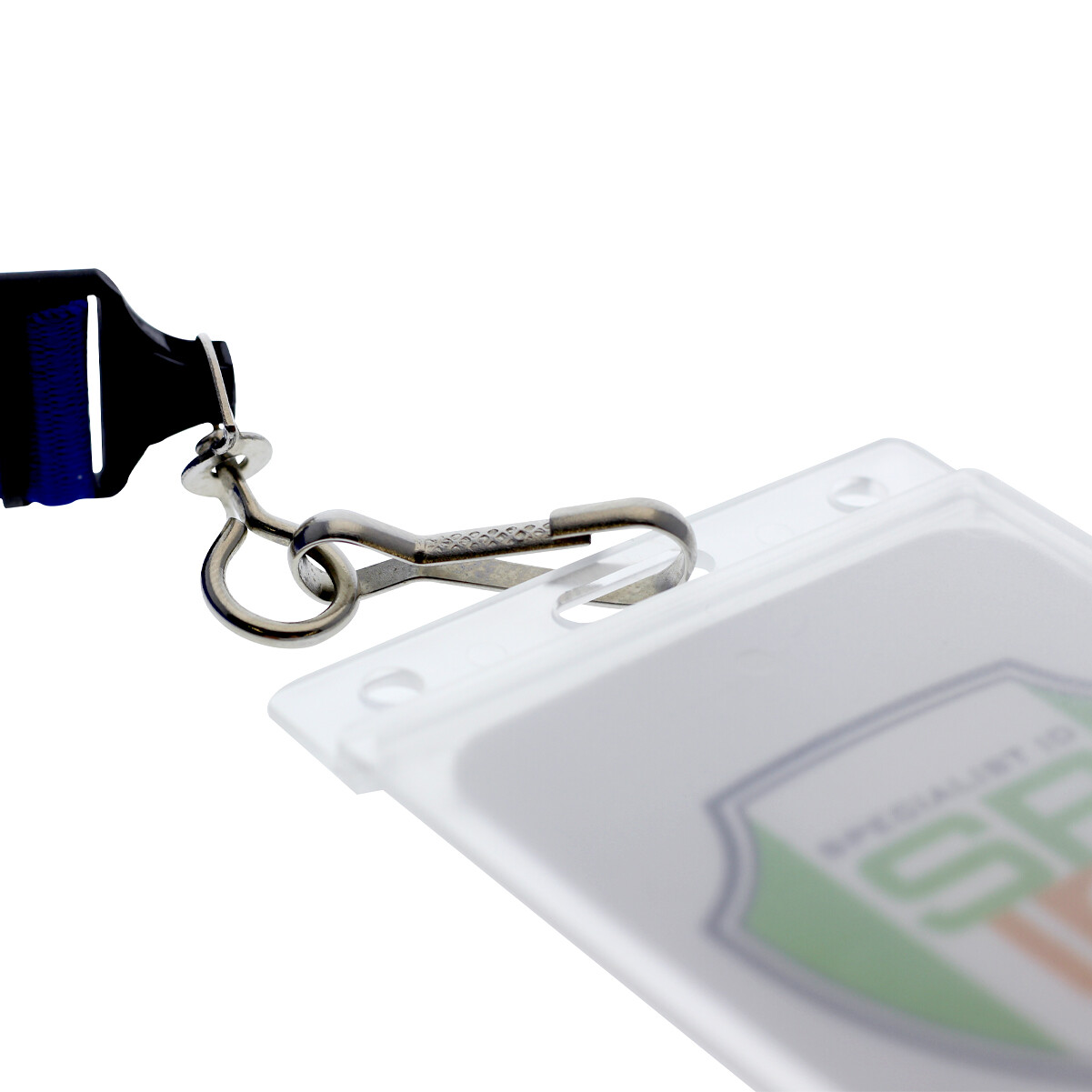 5 Pack - Premium Clear Hard Plastic Vertical Badge Holder by Specialist ID