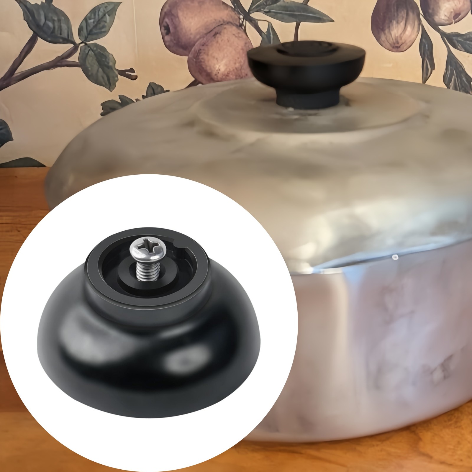 Lid Knob/Cookware Pot Knob Cover Knob w/Screw Fits Magnalite GHC, Wagner Ware